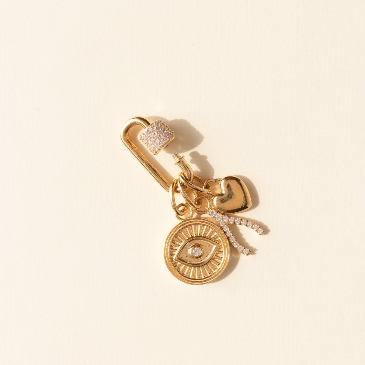 CRYSTAL CARABINER CONNECTOR - GOLD - SO PRETTY CARA COTTER