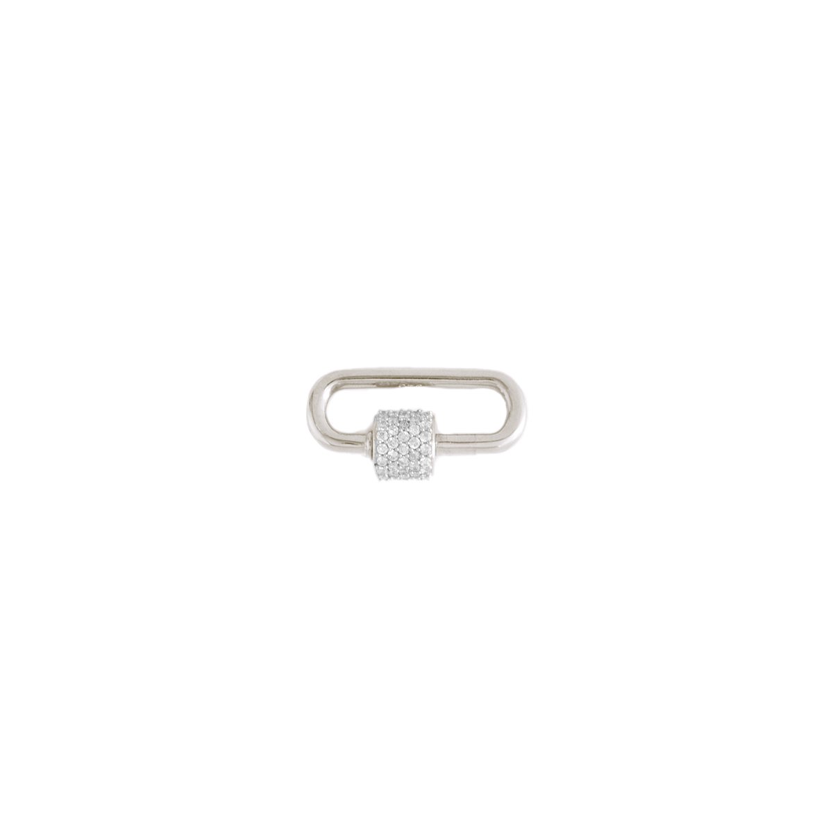 CRYSTAL CARABINER CONNECTOR - SILVER - SO PRETTY CARA COTTER