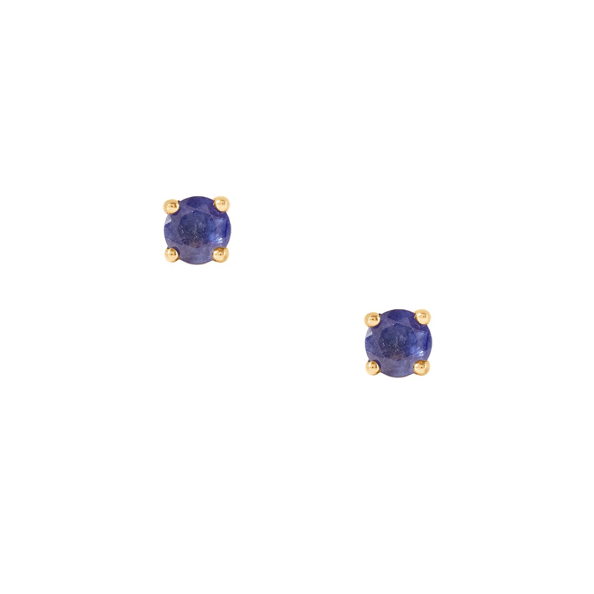 DAY 1: LOVE SOLITAIRE STUDS - BLUE SAPPHIRE &amp; GOLD - SO PRETTY CARA COTTER