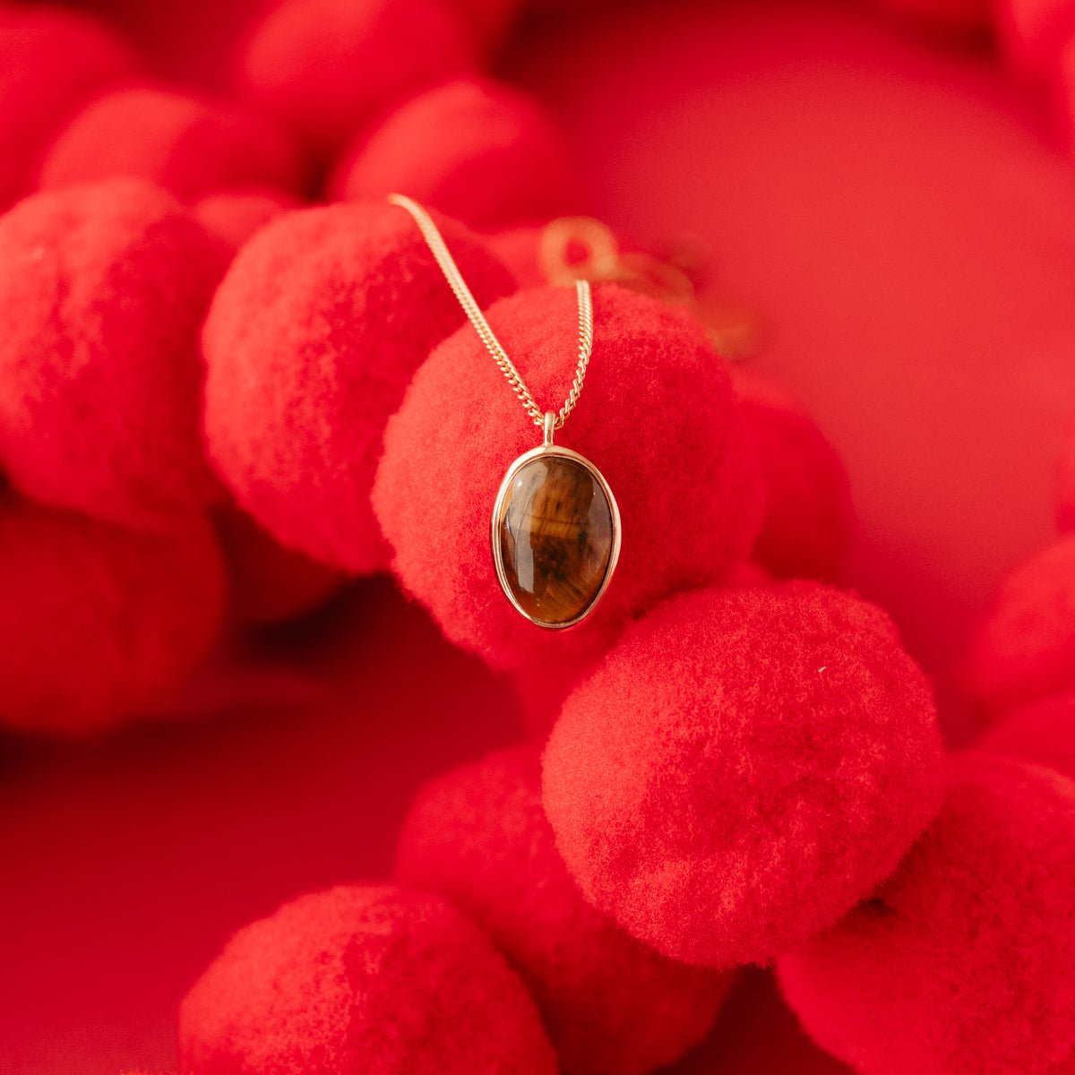 DAY 4: PROTECT PENDANT NECKLACE - TIGER&#39;S EYE &amp; GOLD - SO PRETTY CARA COTTER