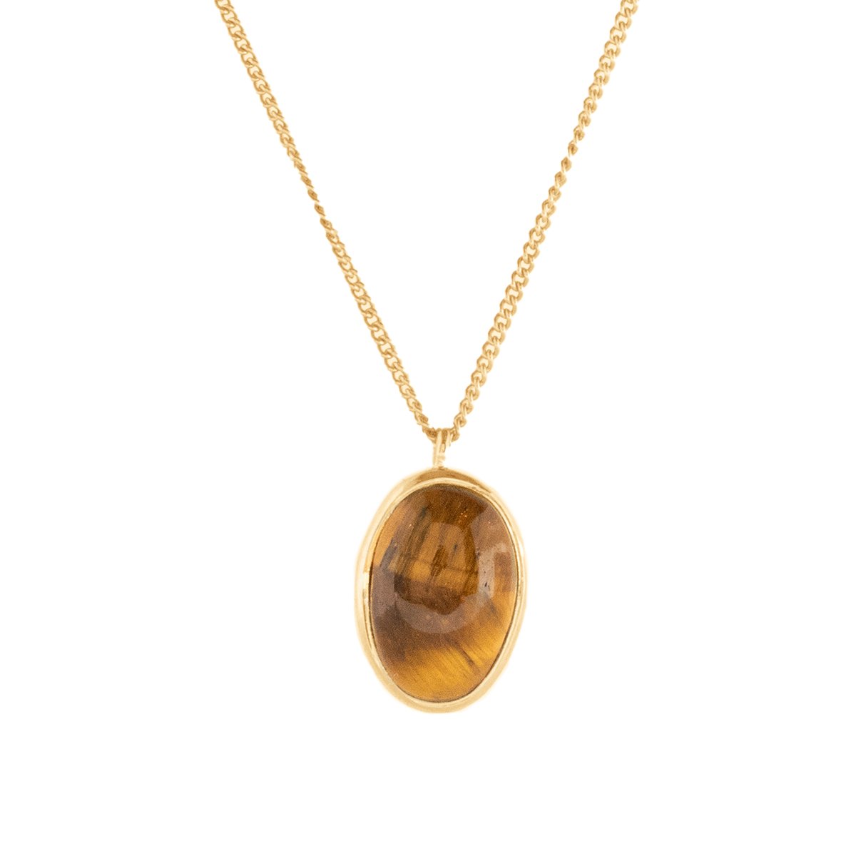 DAY 4: PROTECT PENDANT NECKLACE - TIGER&#39;S EYE &amp; GOLD - SO PRETTY CARA COTTER