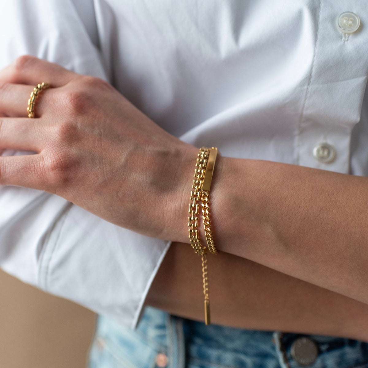 Fearless Cable Link ID Chain Bracelet - SO PRETTY CARA COTTER