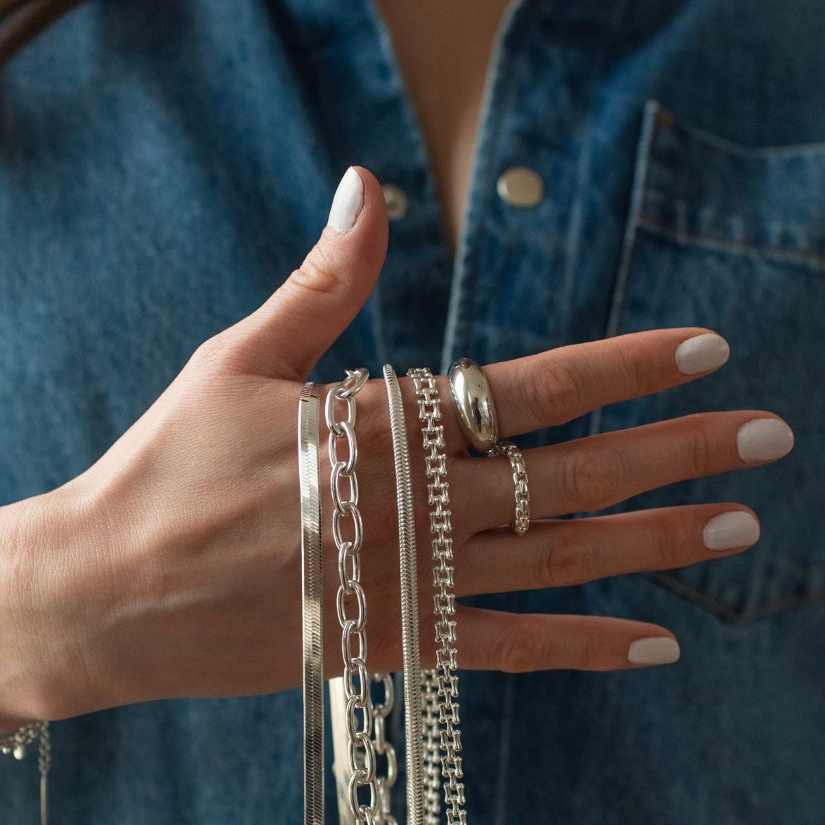 Fearless Flexible Box Chain Ring - SO PRETTY CARA COTTER