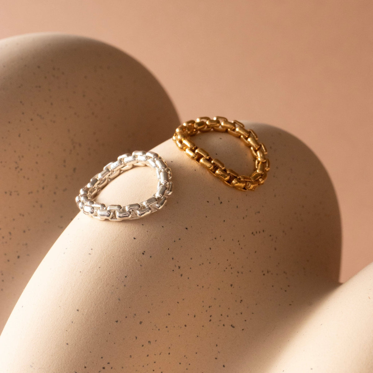 Fearless Flexible Box Chain Ring - SO PRETTY CARA COTTER