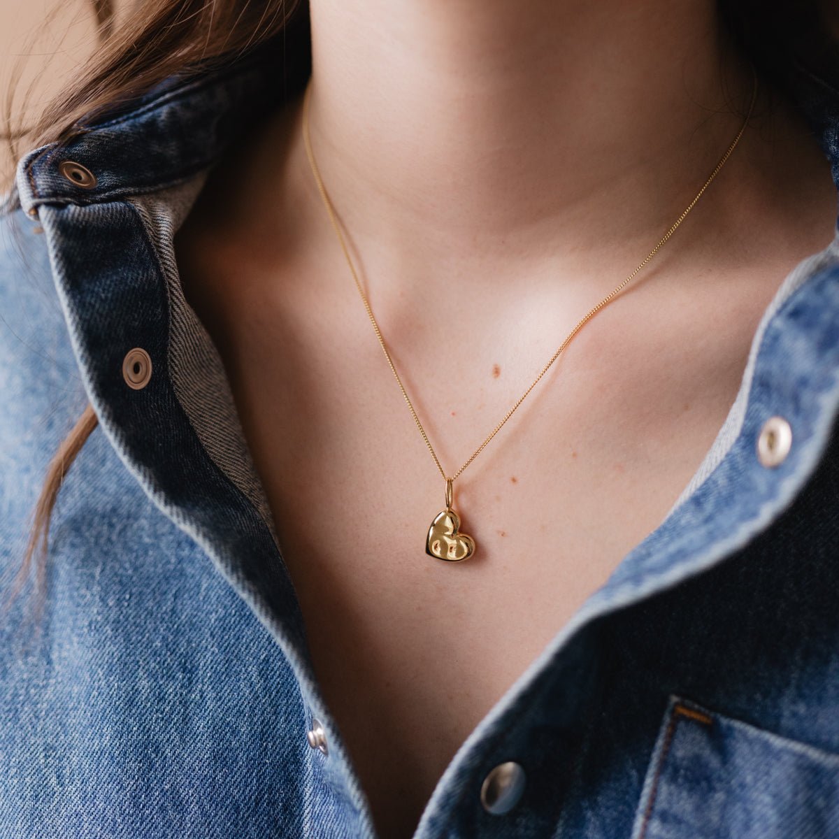 FEARLESS HEART PENDANT NECKLACE - GOLD - SO PRETTY CARA COTTER