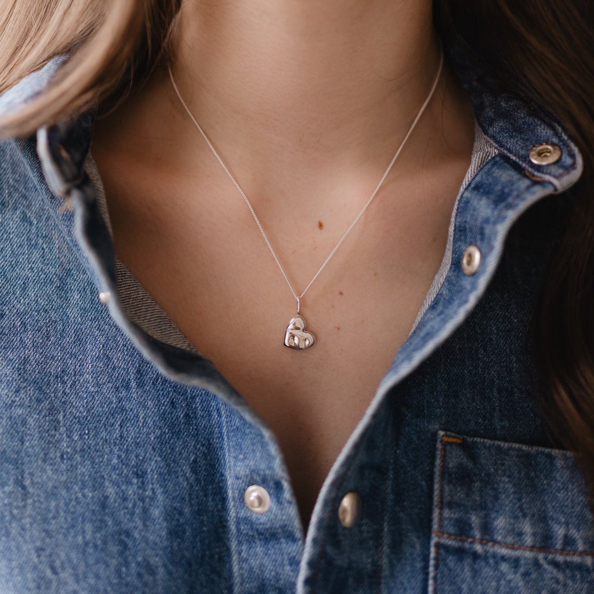 FEARLESS HEART PENDANT NECKLACE - SILVER - SO PRETTY CARA COTTER