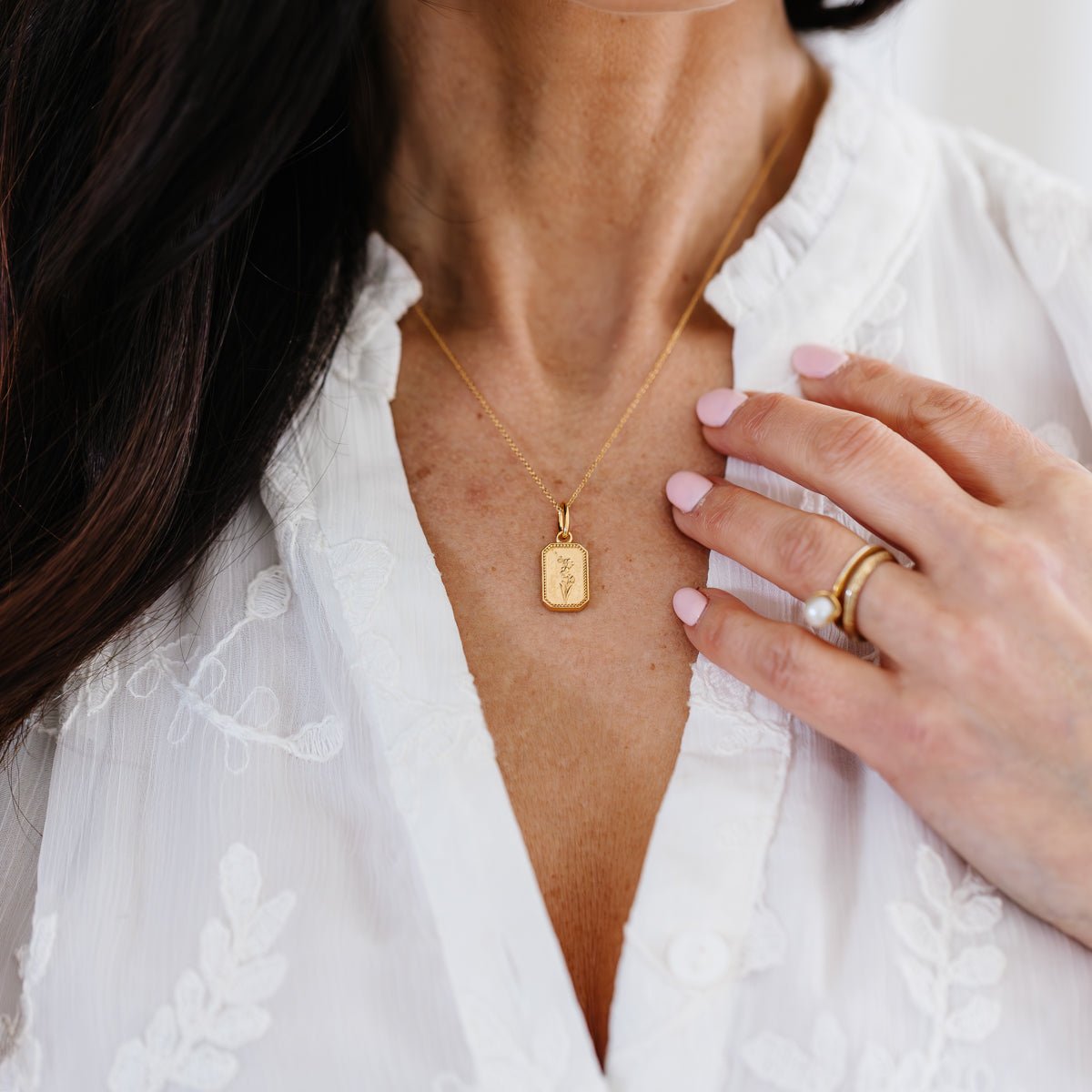 FRAICHE INSPIRE AUGUST BIRTH FLOWER NECKLACE - GLADIOLUS - SO PRETTY CARA COTTER