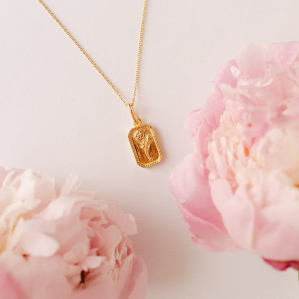 FRAICHE NOVEMBER BIRTH FLOWER NECKLACE PEONY GOLD SO PRETTY CARA