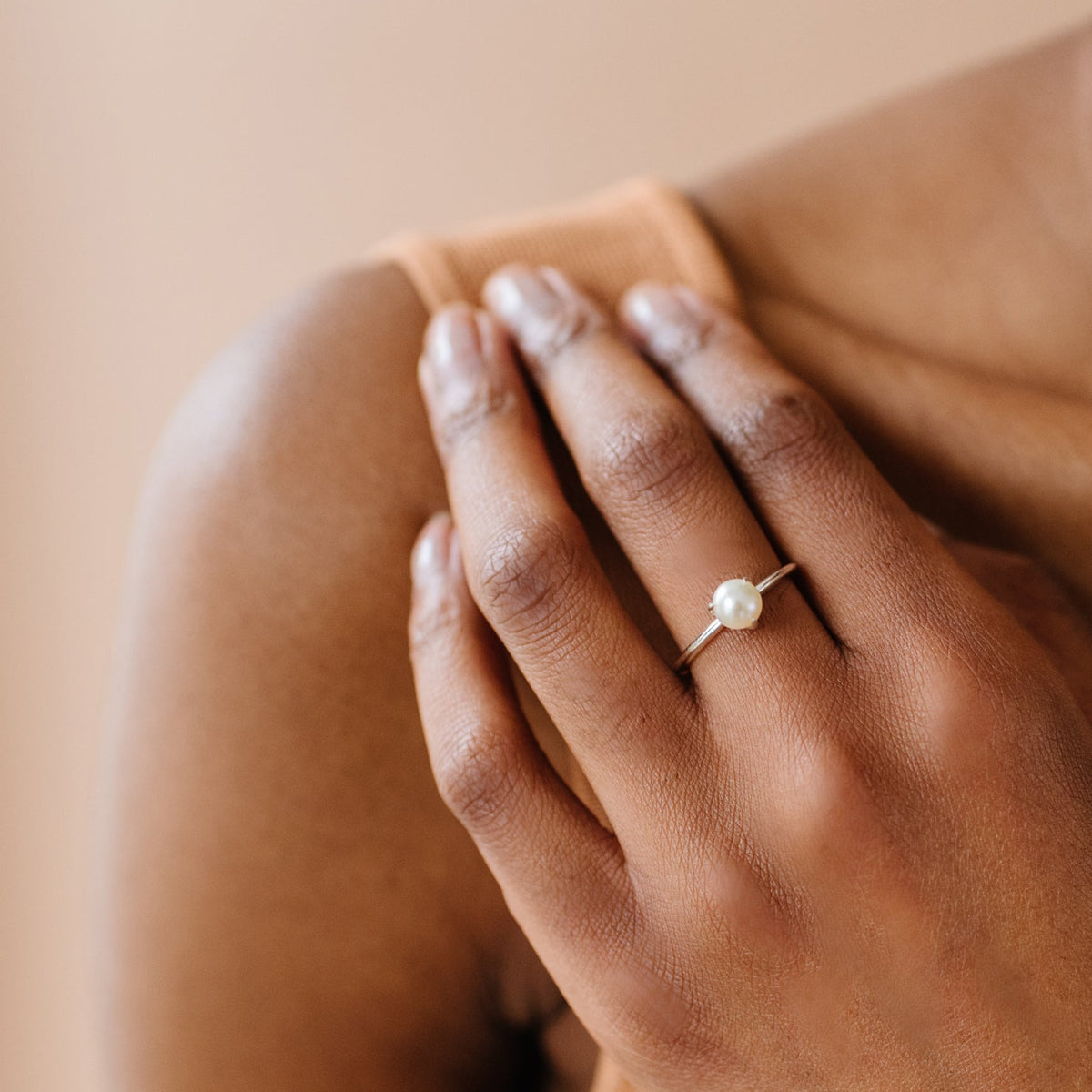 LIMITED EDITION PRE-ORDER FRAICHE SOLITAIRE RING - PEARL