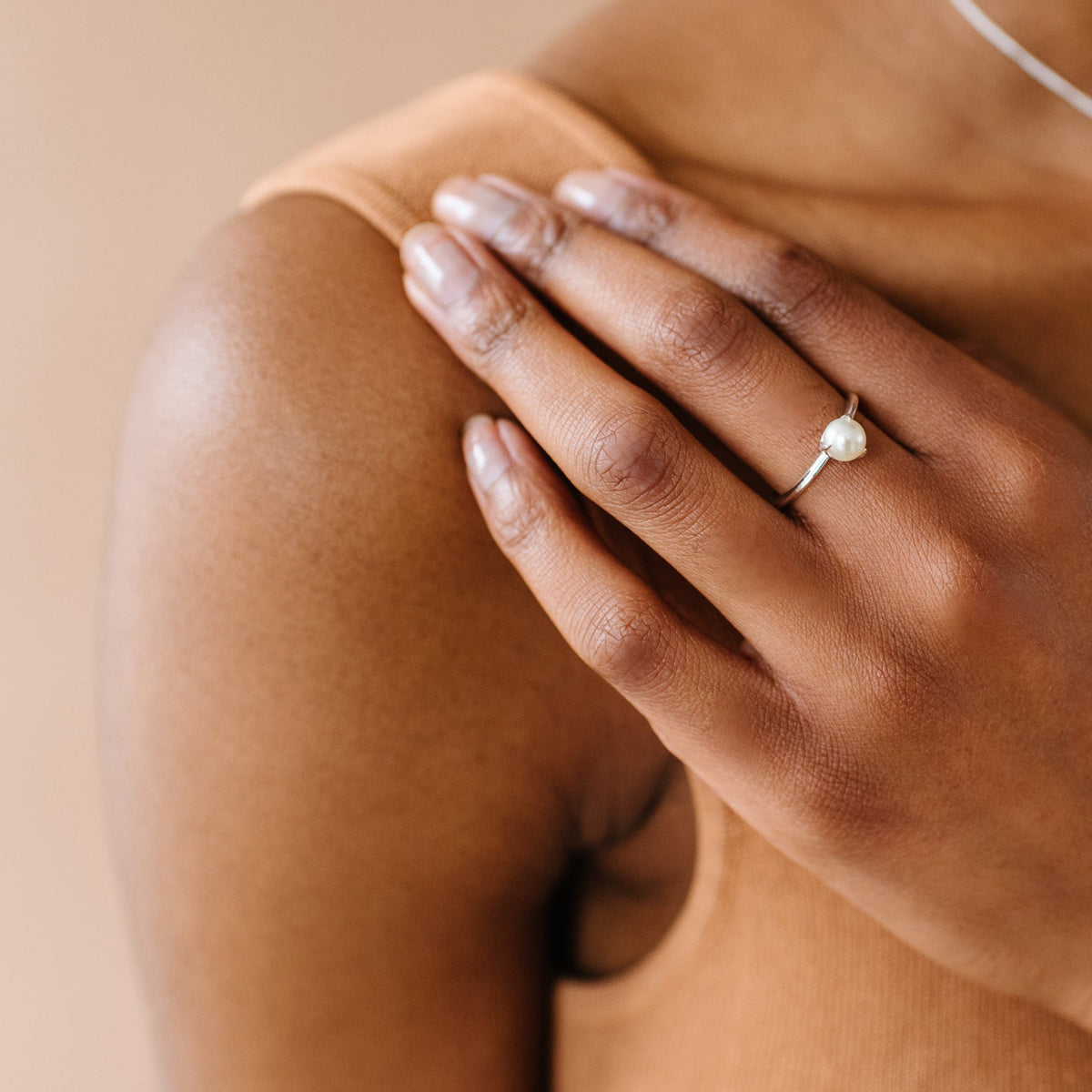 LIMITED EDITION PRE-ORDER FRAICHE SOLITAIRE RING - PEARL