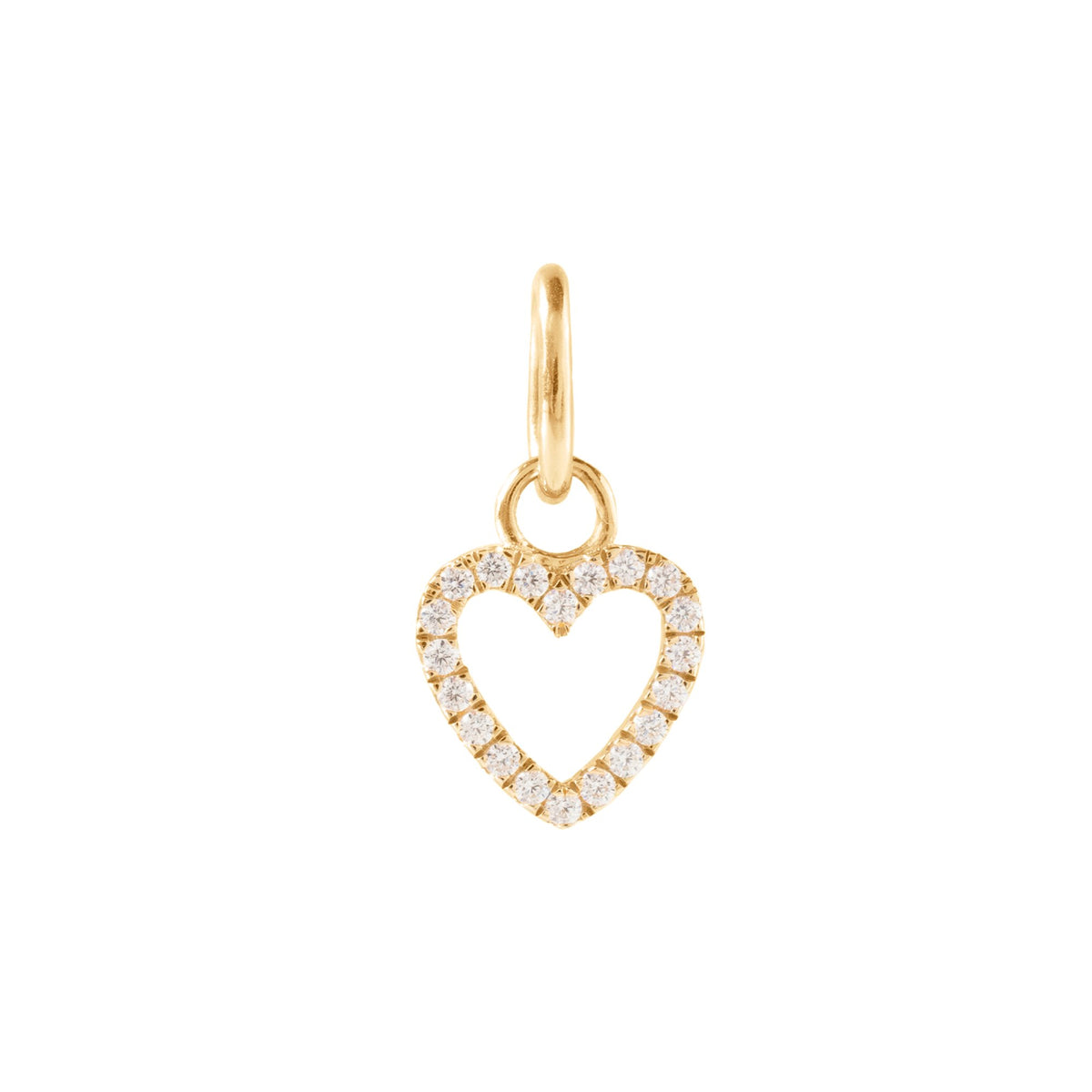 FRAICHE OPEN HEART CHARM - CUBIC ZIRCONIA &amp; GOLD - SO PRETTY CARA COTTER