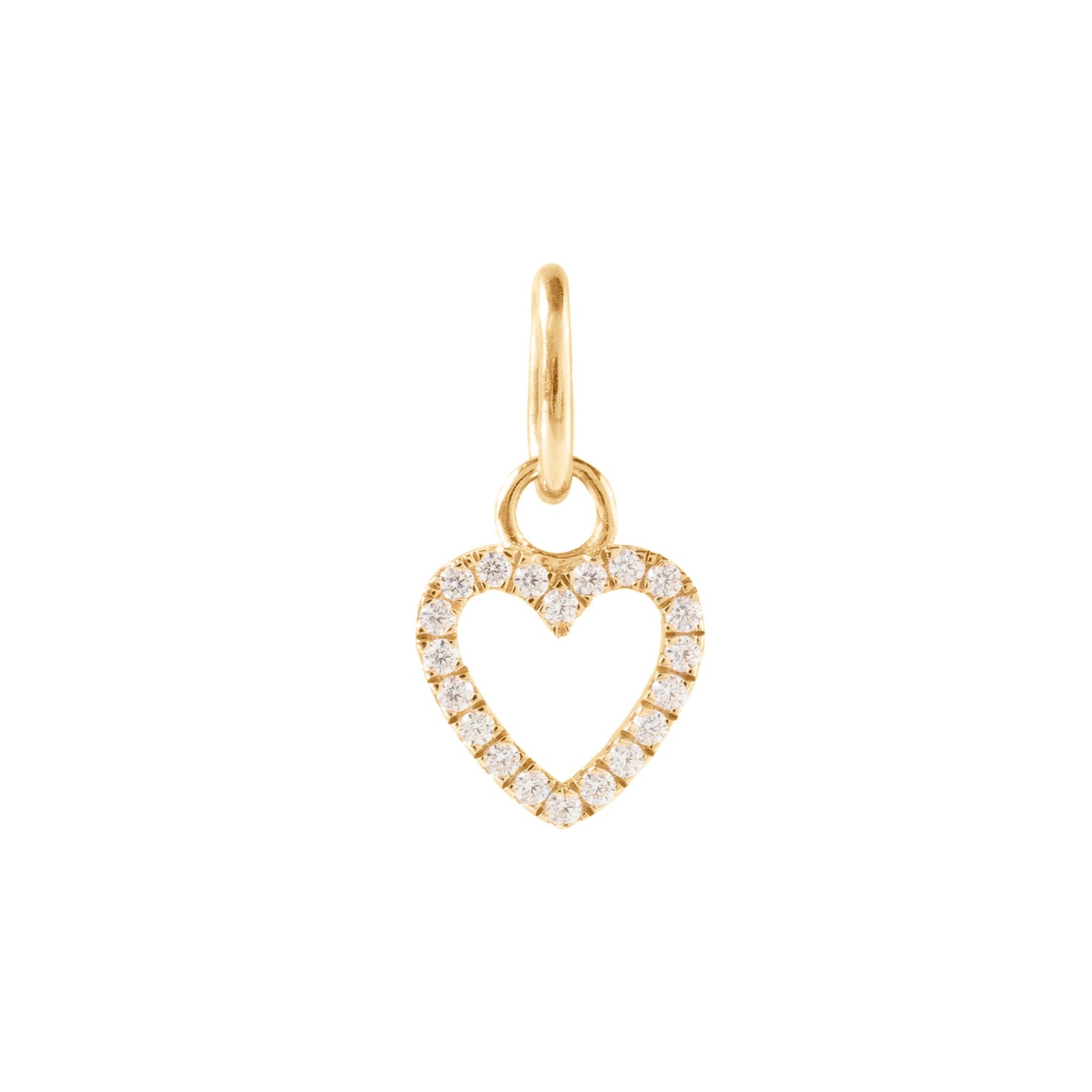FRAICHE OPEN HEART CHARM - CUBIC ZIRCONIA & GOLD - SO PRETTY CARA COTTER