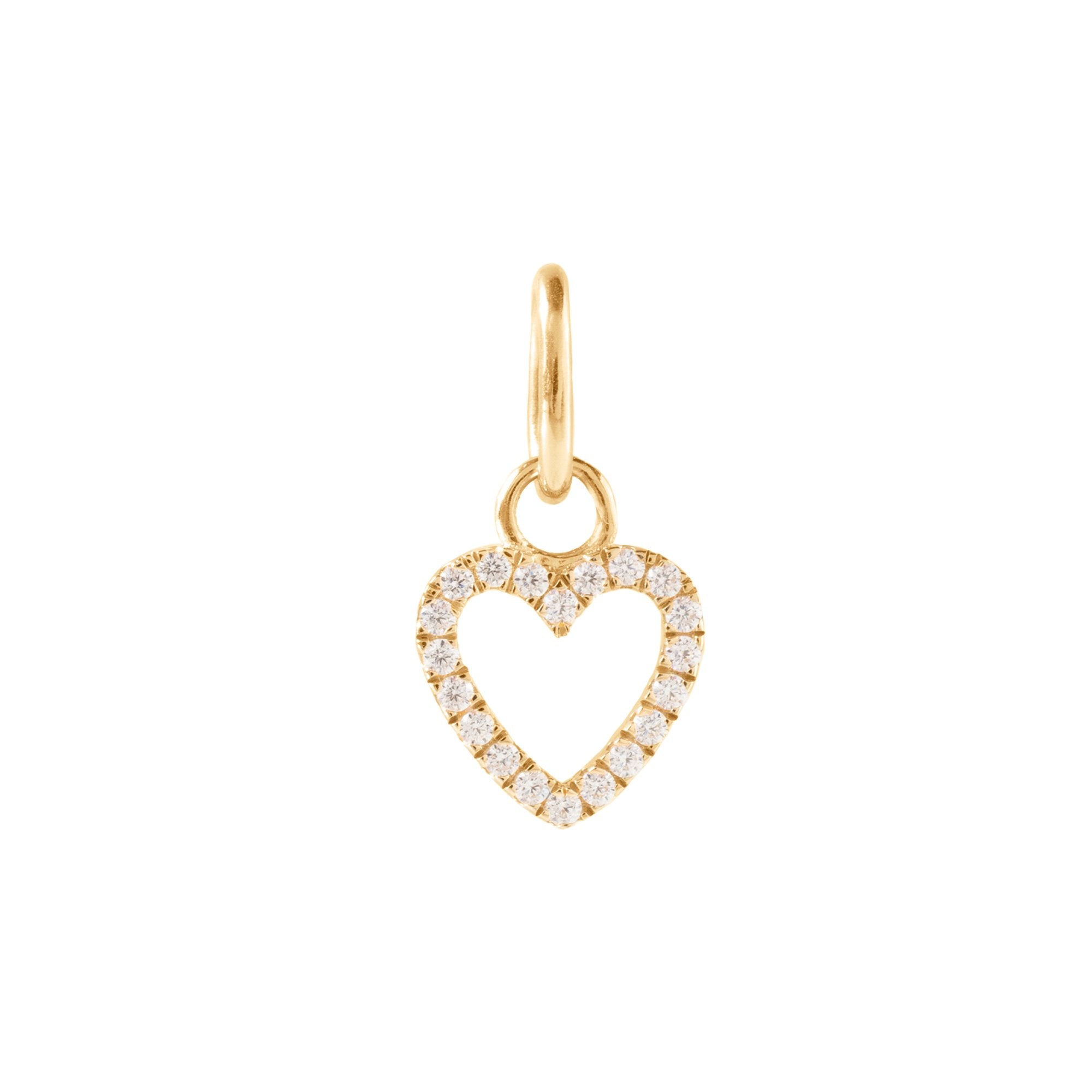 FRAICHE OPEN HEART CHARM - CUBIC ZIRCONIA & GOLD - SO PRETTY CARA COTTER