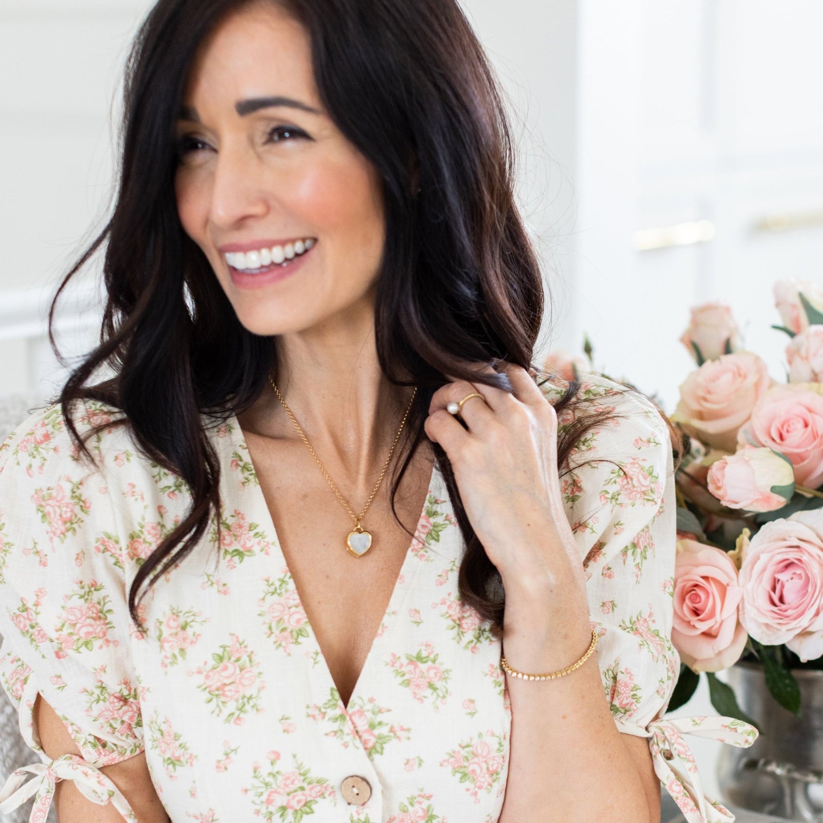 FRAICHE SWEETHEART GEMSTONE LOCKET - CRYSTALLINE QUARTZ & GOLD - SO PRETTY CARA COTTER