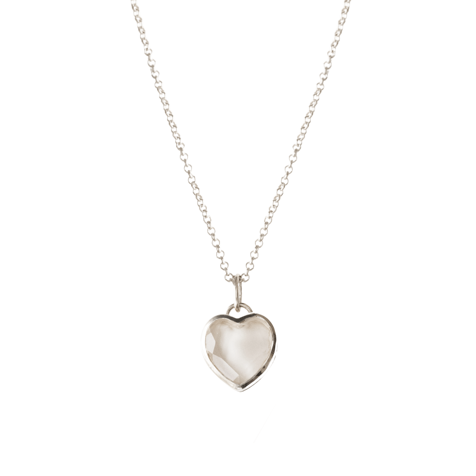 FRAICHE SWEETHEART GEMSTONE LOCKET - CRYSTALLINE QUARTZ & SILVER - SO PRETTY CARA COTTER