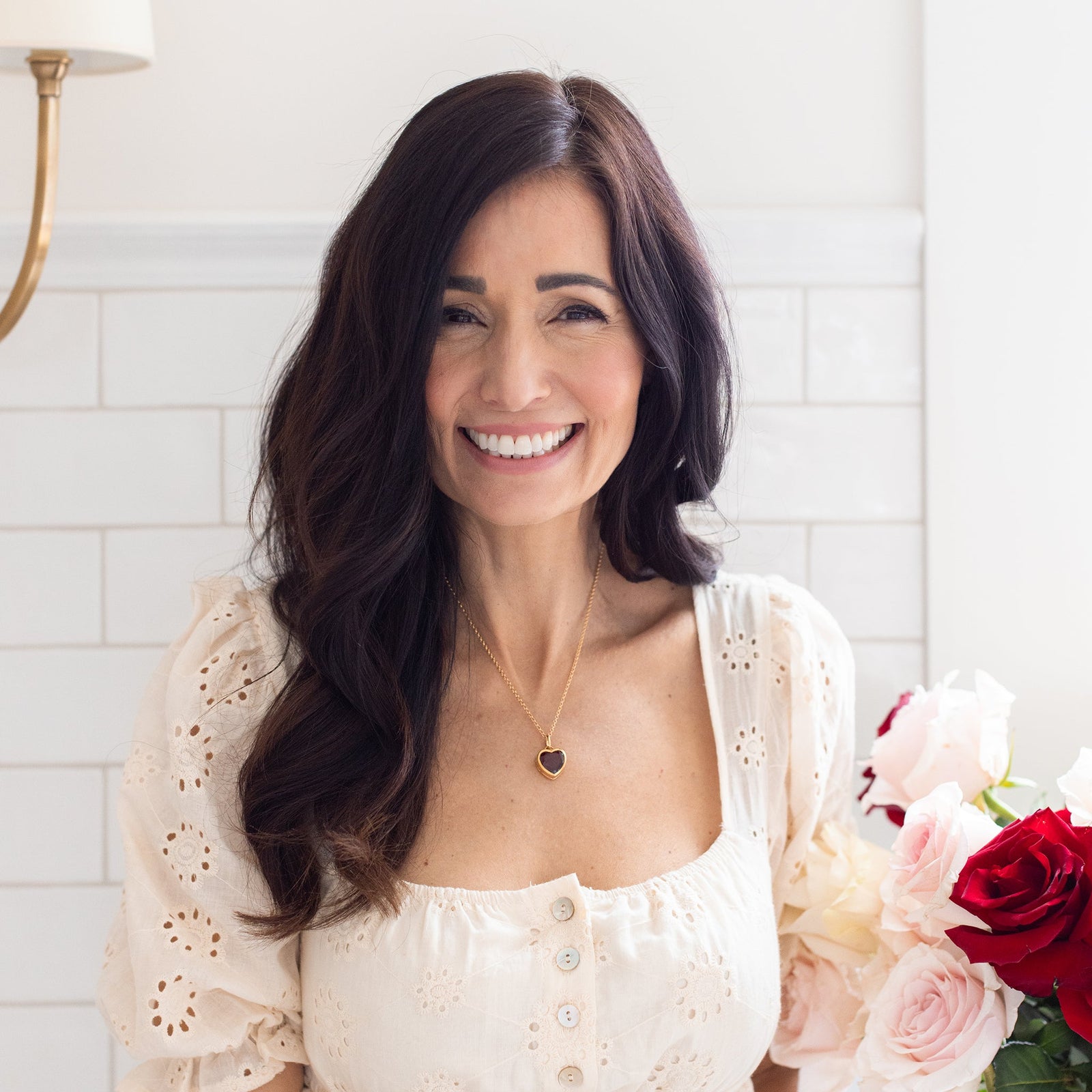 FRAICHE SWEETHEART GEMSTONE LOCKET - RUBY HESSONITE & GOLD - SO PRETTY CARA COTTER