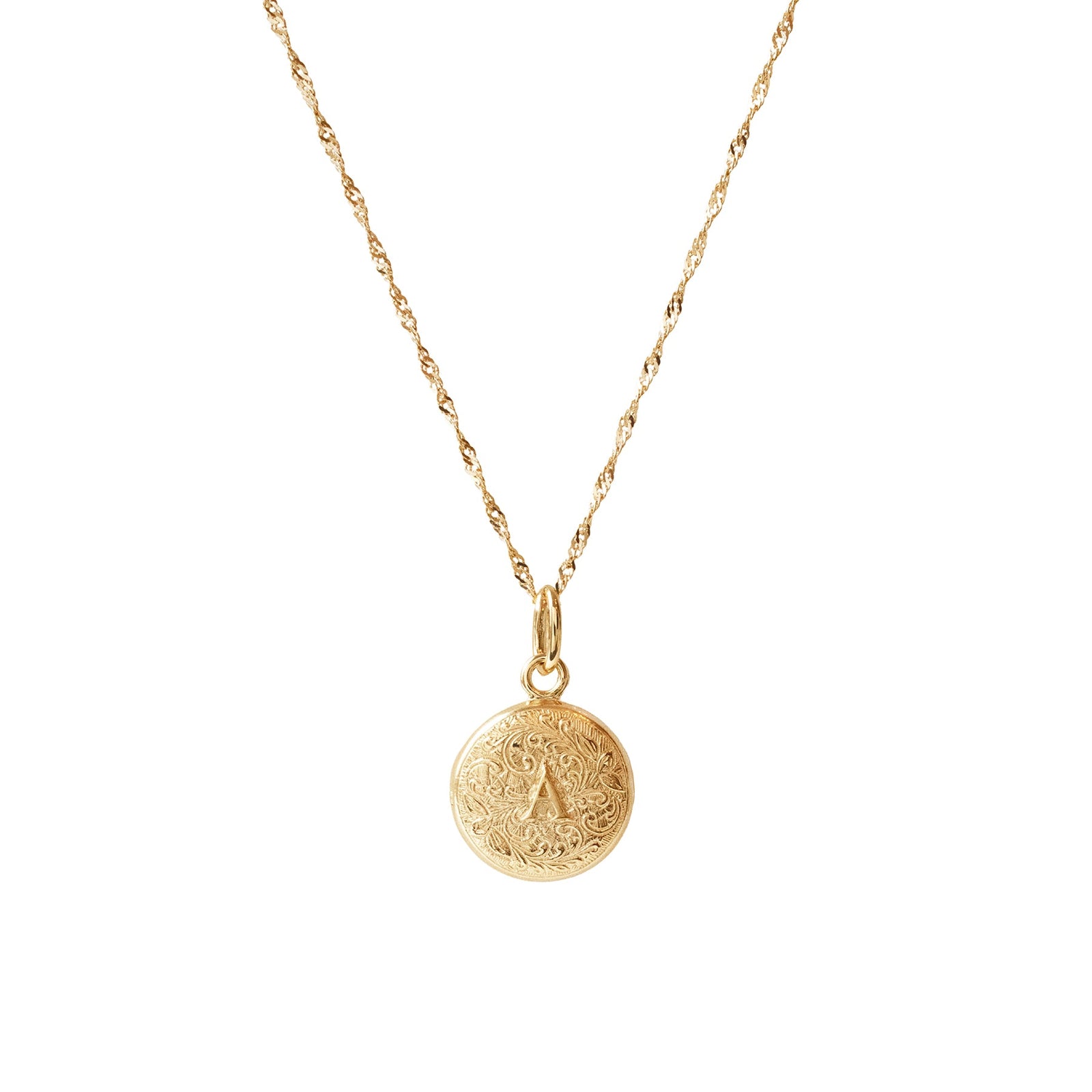Fraiche Vintage Monogram Locket - A - SO PRETTY CARA COTTER