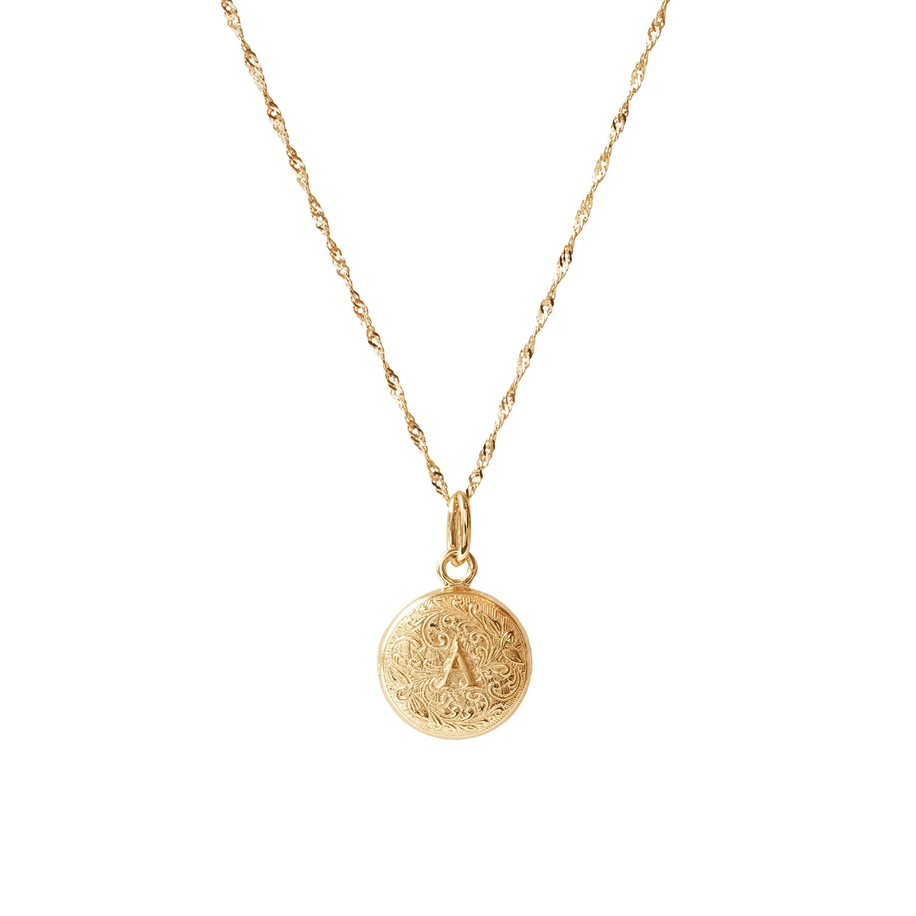 Fraiche Vintage Monogram Locket - A - SO PRETTY CARA COTTER