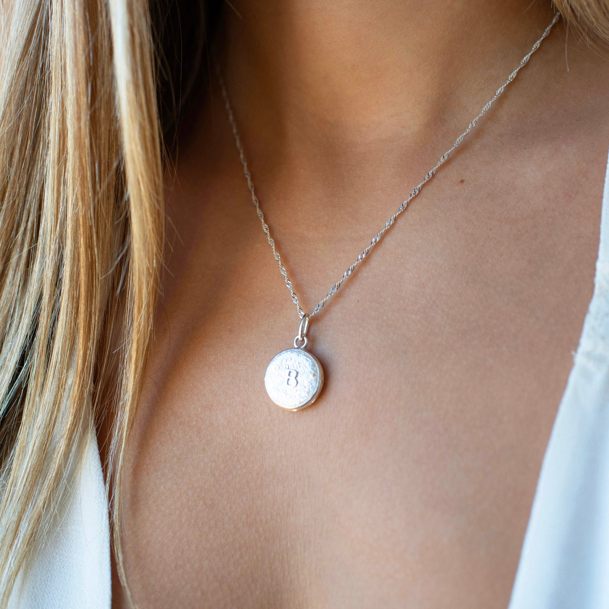 Fraiche Vintage Monogram Locket - B - SO PRETTY CARA COTTER