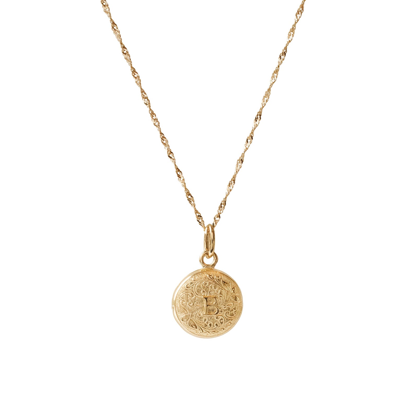 Fraiche Vintage Monogram Locket - B - SO PRETTY CARA COTTER