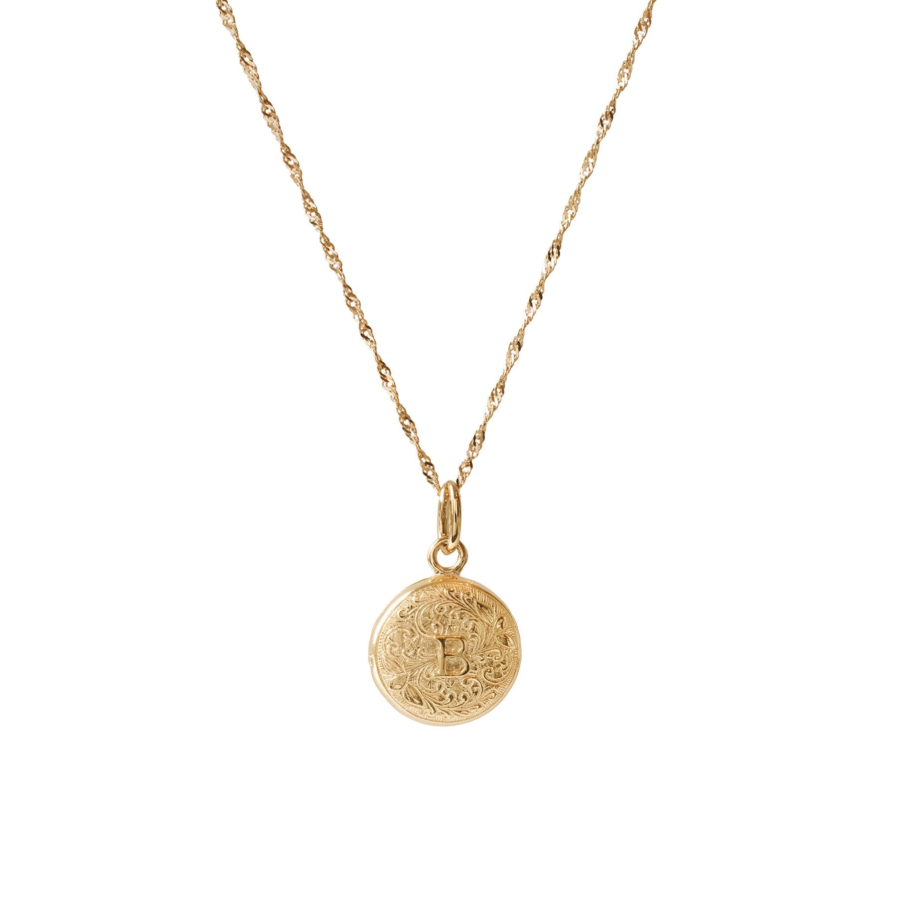 Fraiche Vintage Monogram Locket - B - SO PRETTY CARA COTTER