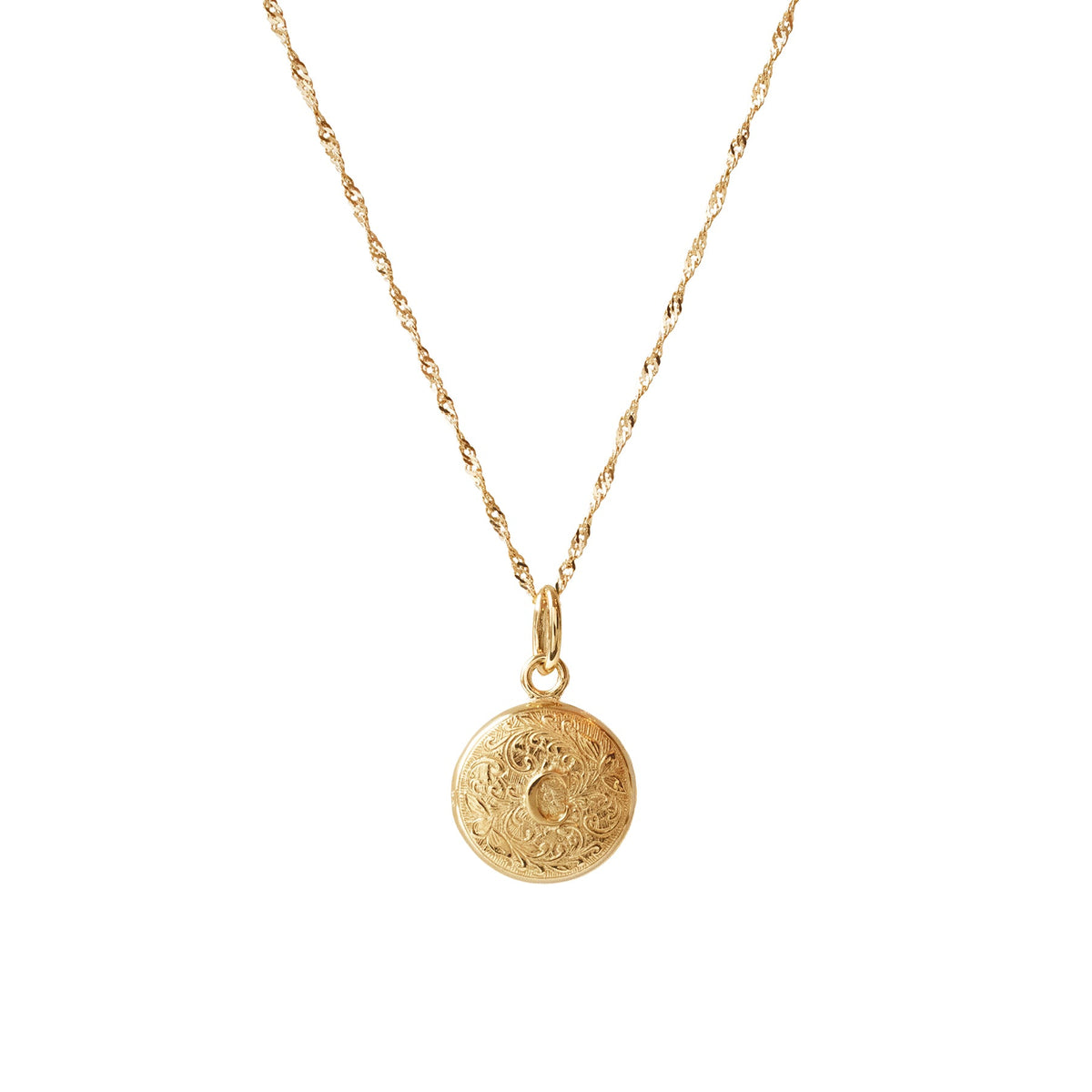 Fraiche Vintage Monogram Locket - C - SO PRETTY CARA COTTER