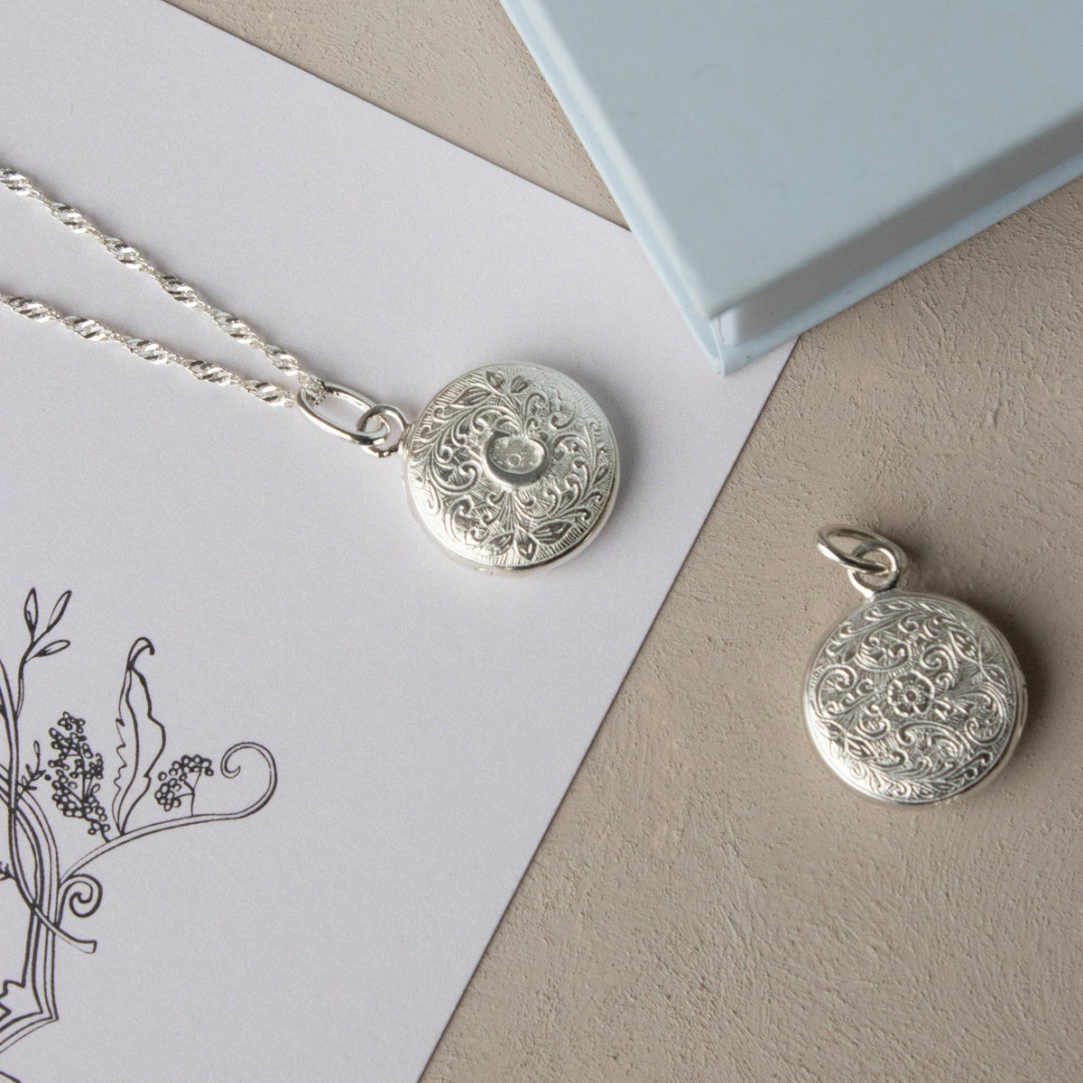 Fraiche Vintage Monogram Locket - C - SO PRETTY CARA COTTER