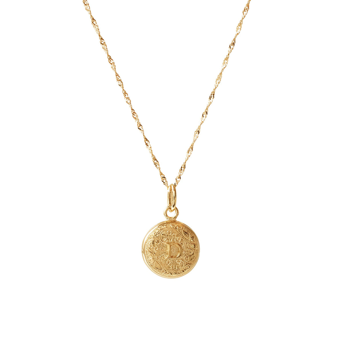 Fraiche Vintage Monogram Locket - D - SO PRETTY CARA COTTER