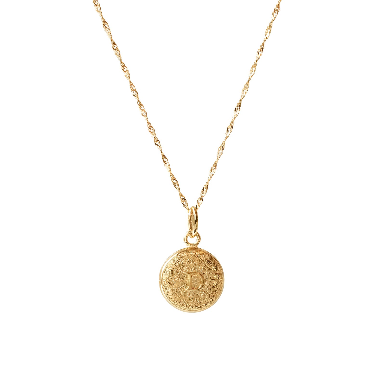 Fraiche Vintage Monogram Locket - D - SO PRETTY CARA COTTER