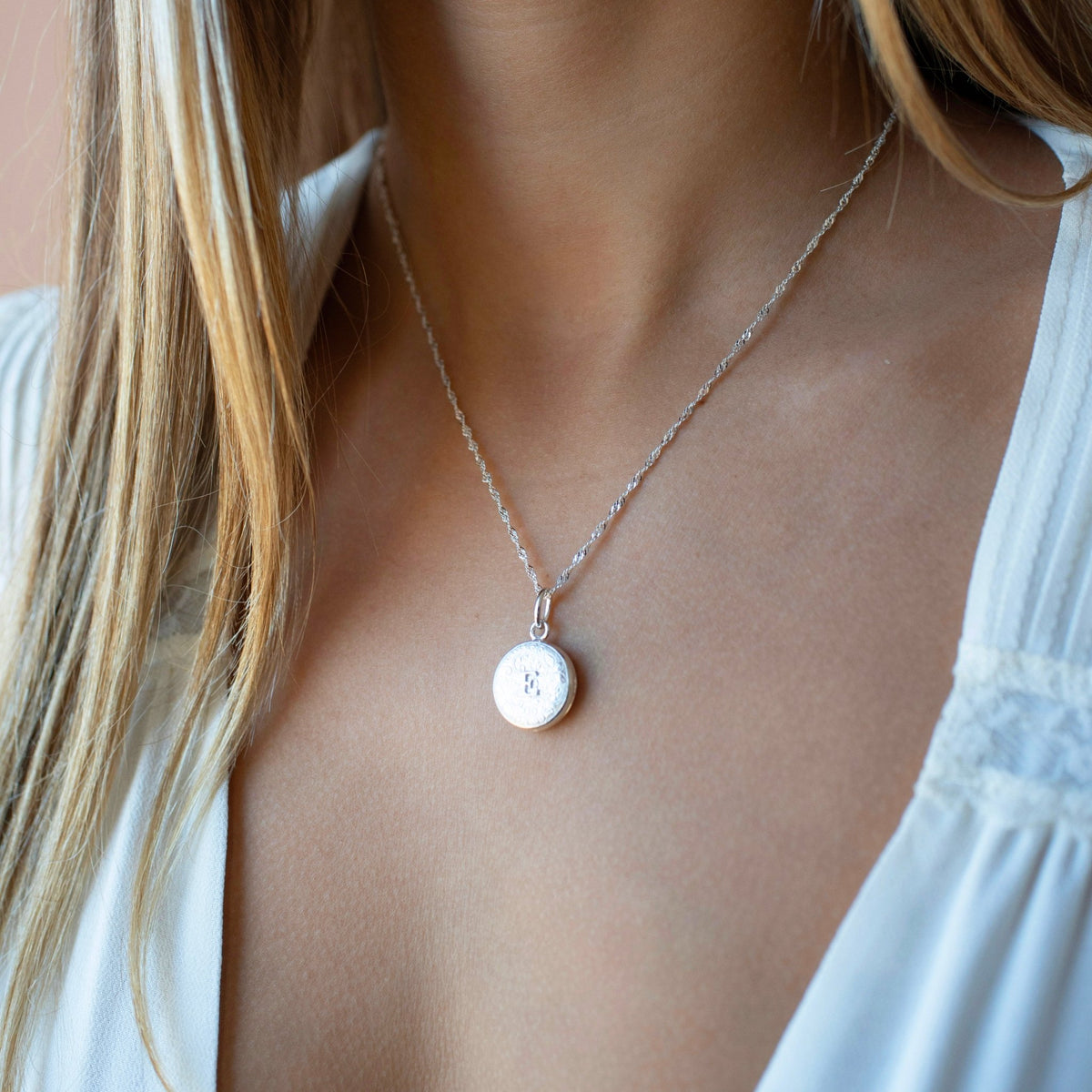 Fraiche Vintage Monogram Locket - E - SO PRETTY CARA COTTER