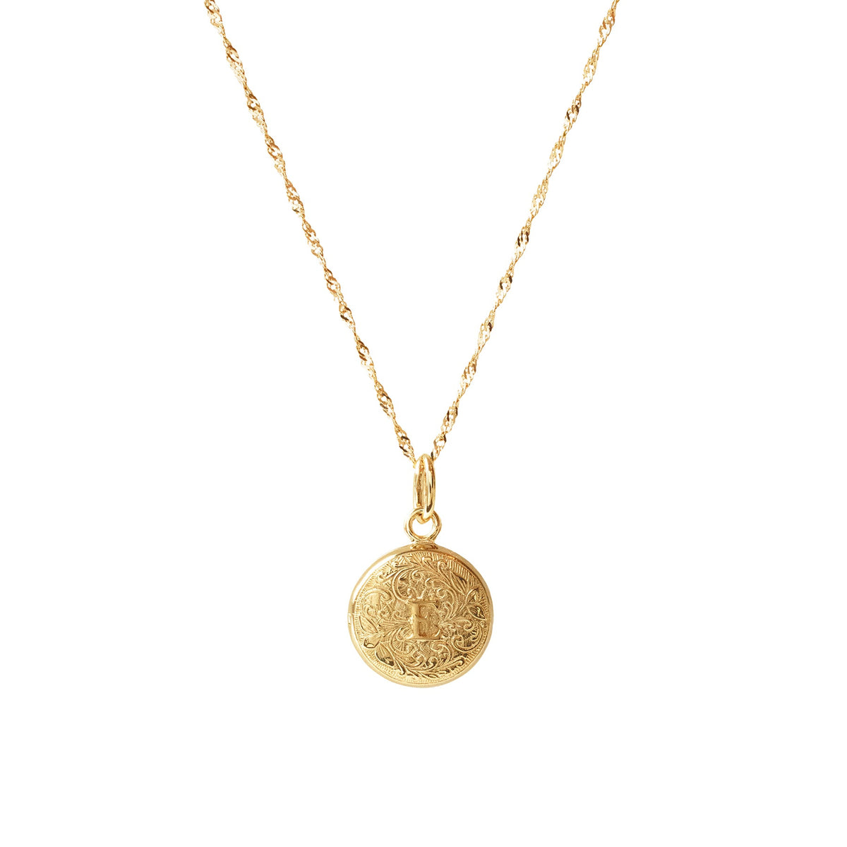 Fraiche Vintage Monogram Locket - E - SO PRETTY CARA COTTER