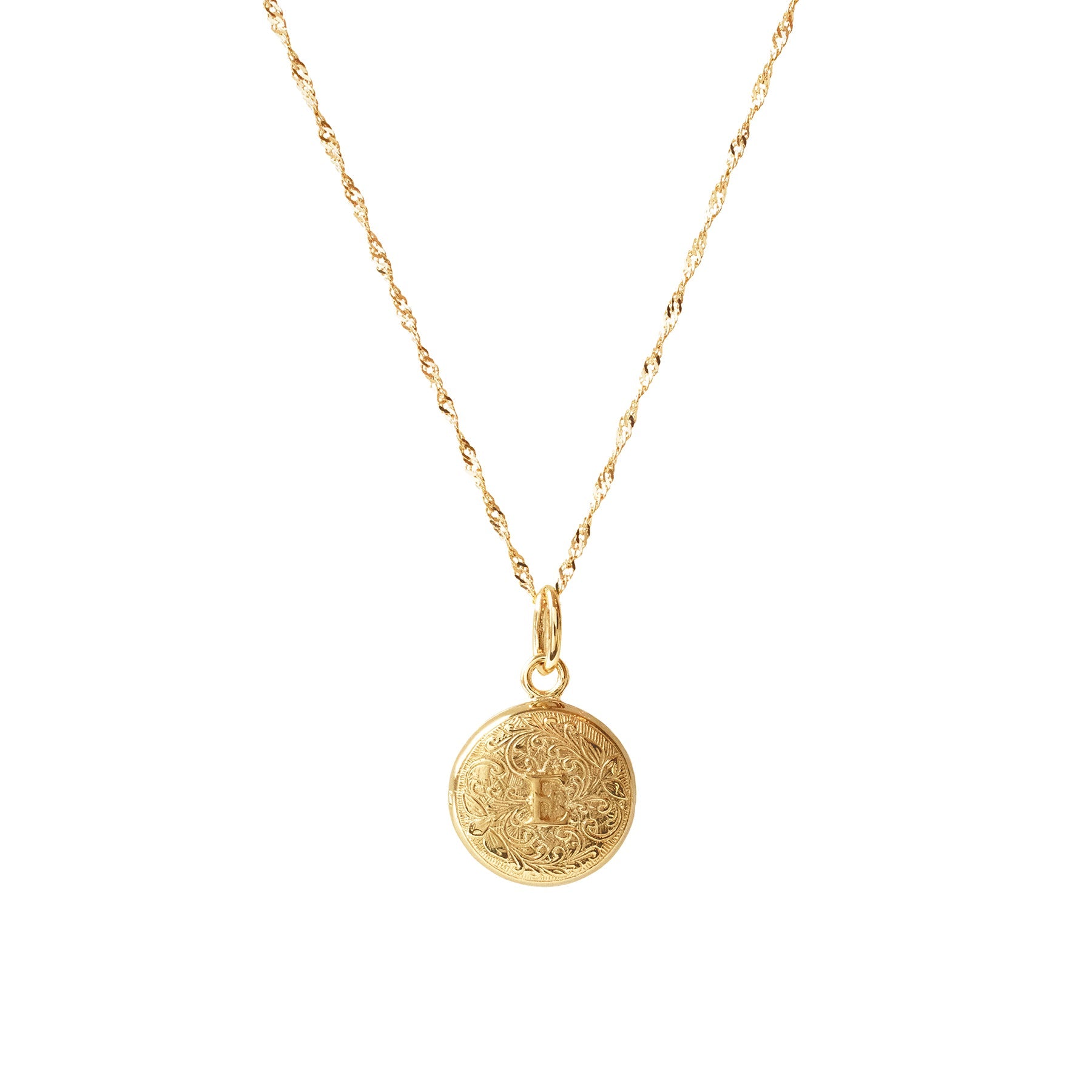 Fraiche Vintage Monogram Locket - E - SO PRETTY CARA COTTER