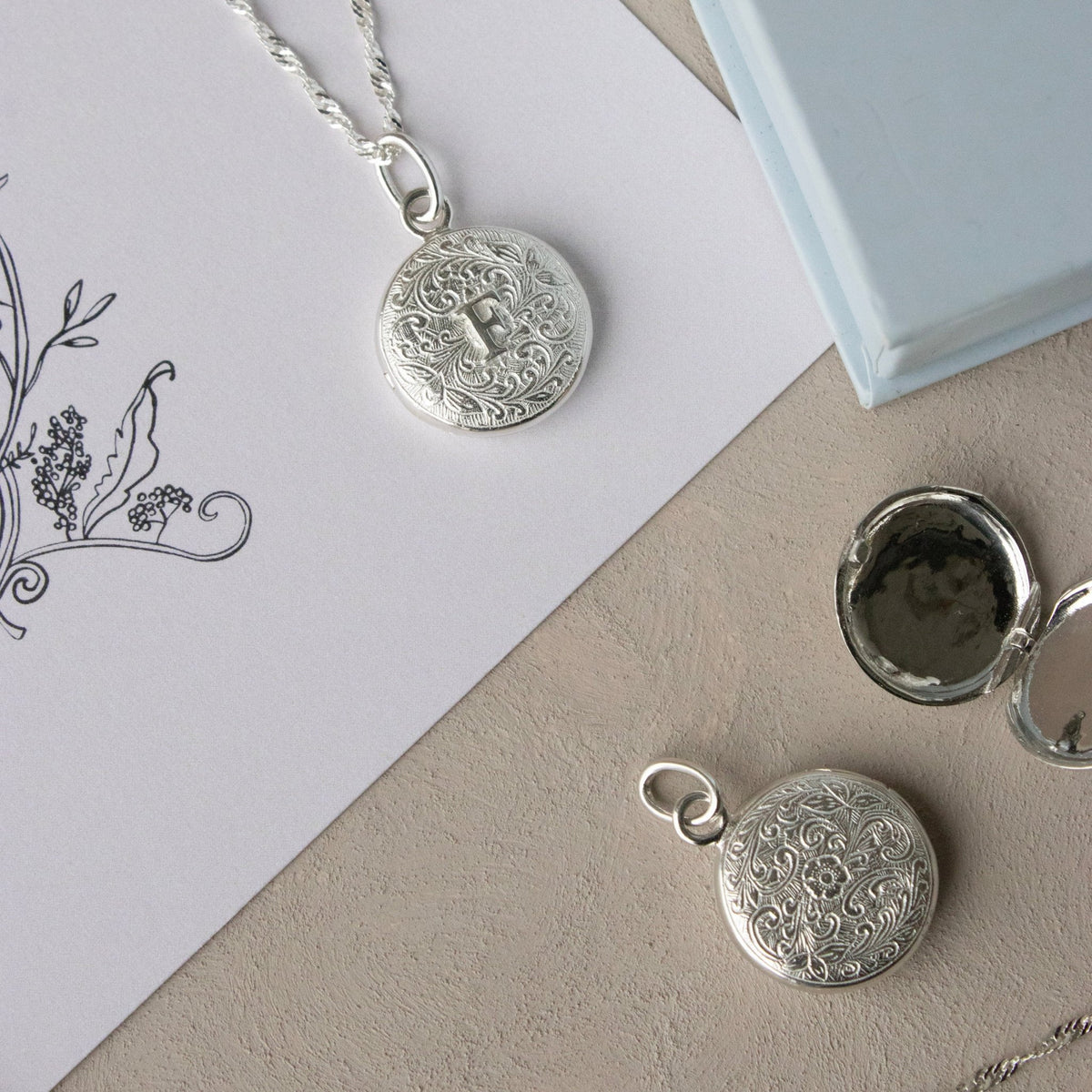 Fraiche Vintage Monogram Locket - F - SO PRETTY CARA COTTER