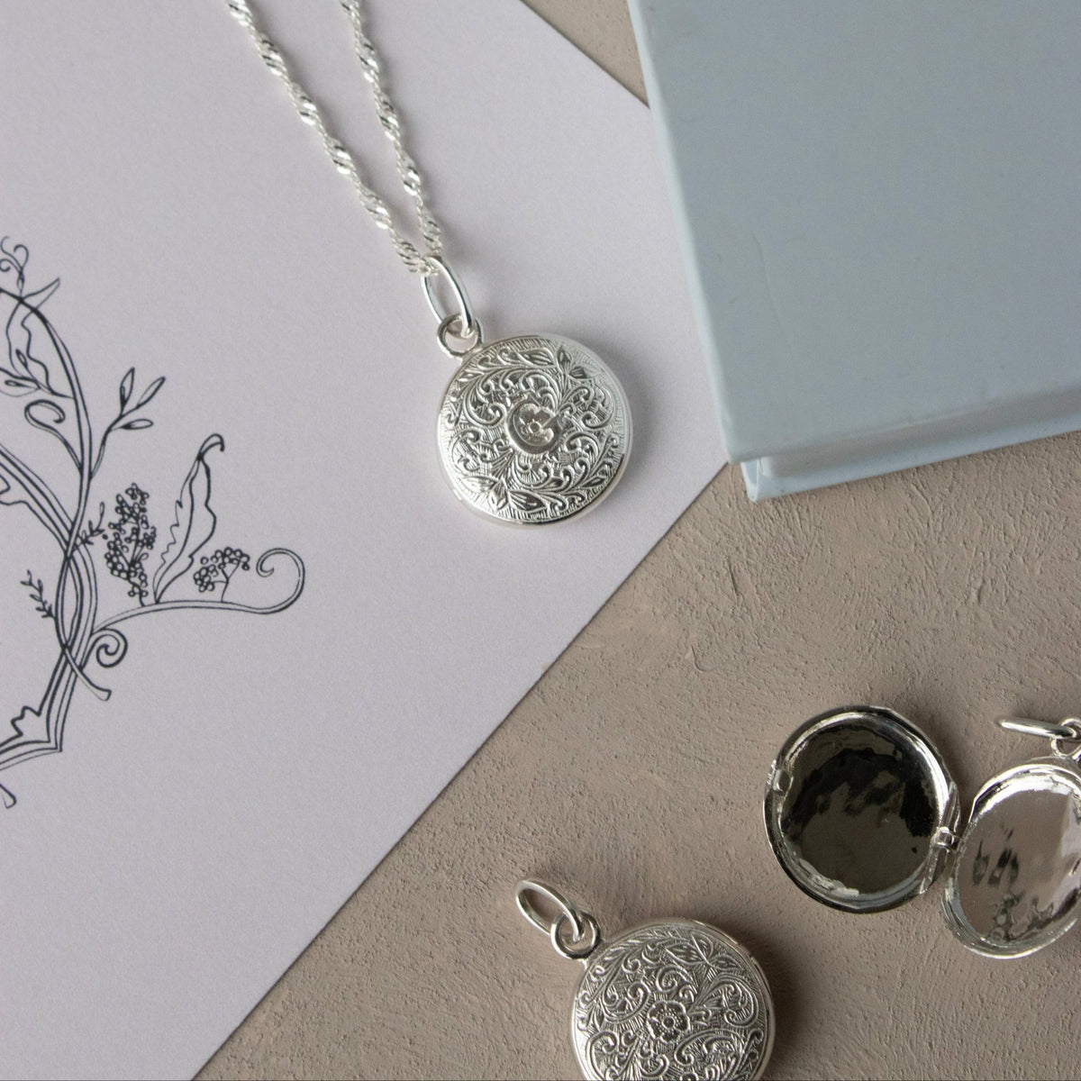 Fraiche Vintage Monogram Locket - G - SO PRETTY CARA COTTER