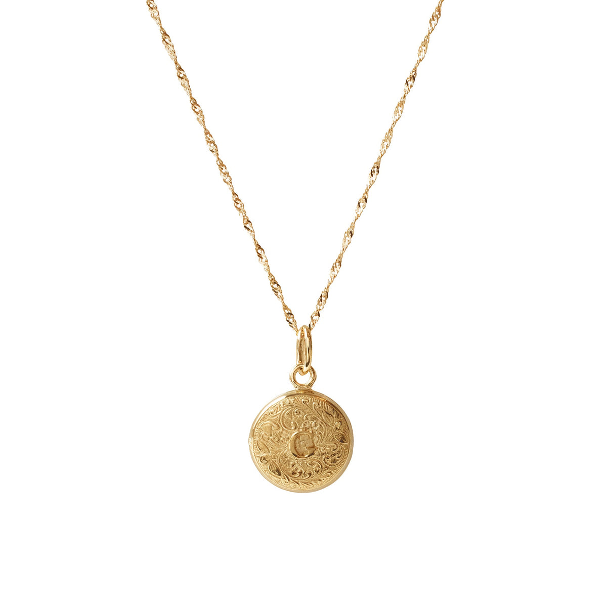 Fraiche Vintage Monogram Locket - G - SO PRETTY CARA COTTER