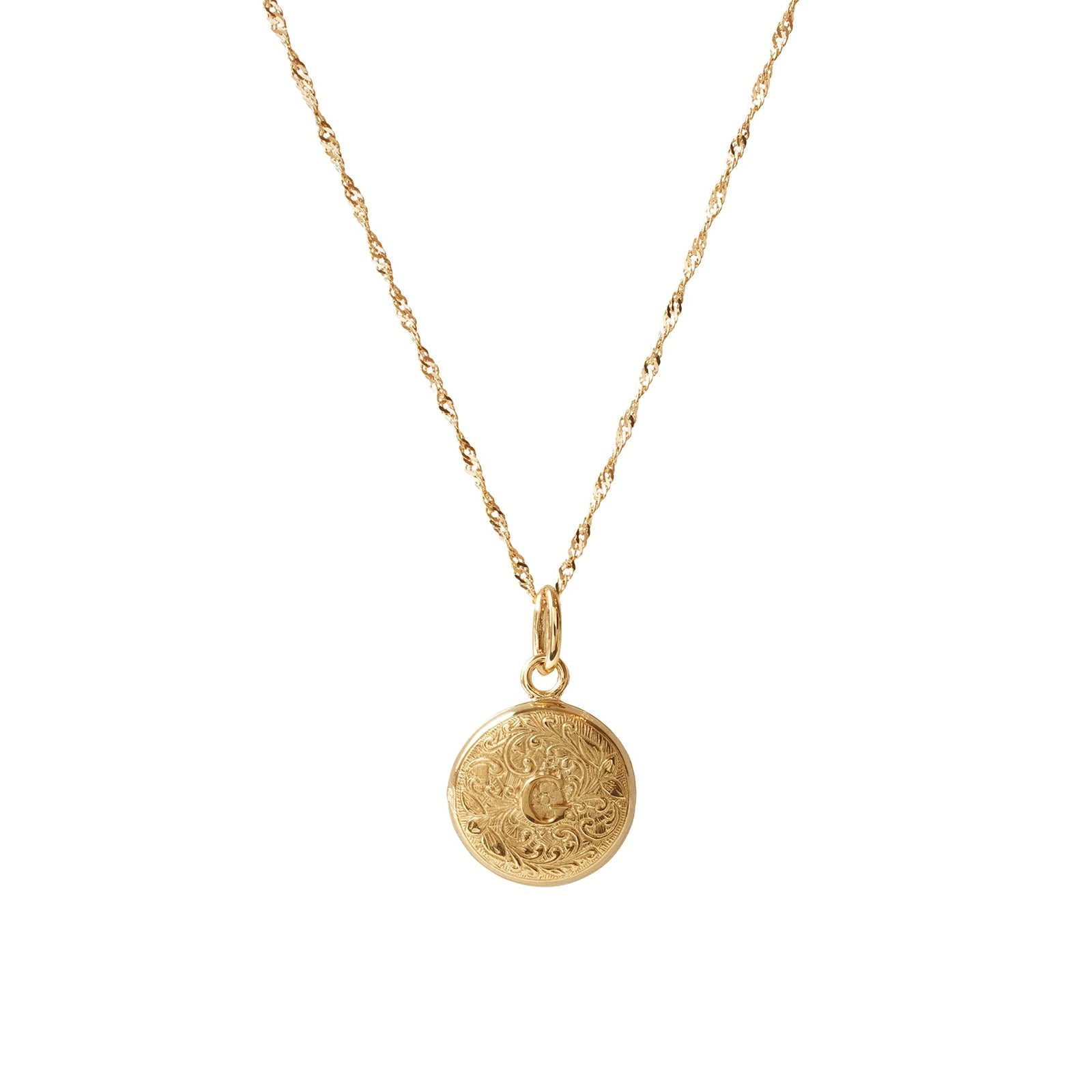 Fraiche Vintage Monogram Locket - G - SO PRETTY CARA COTTER