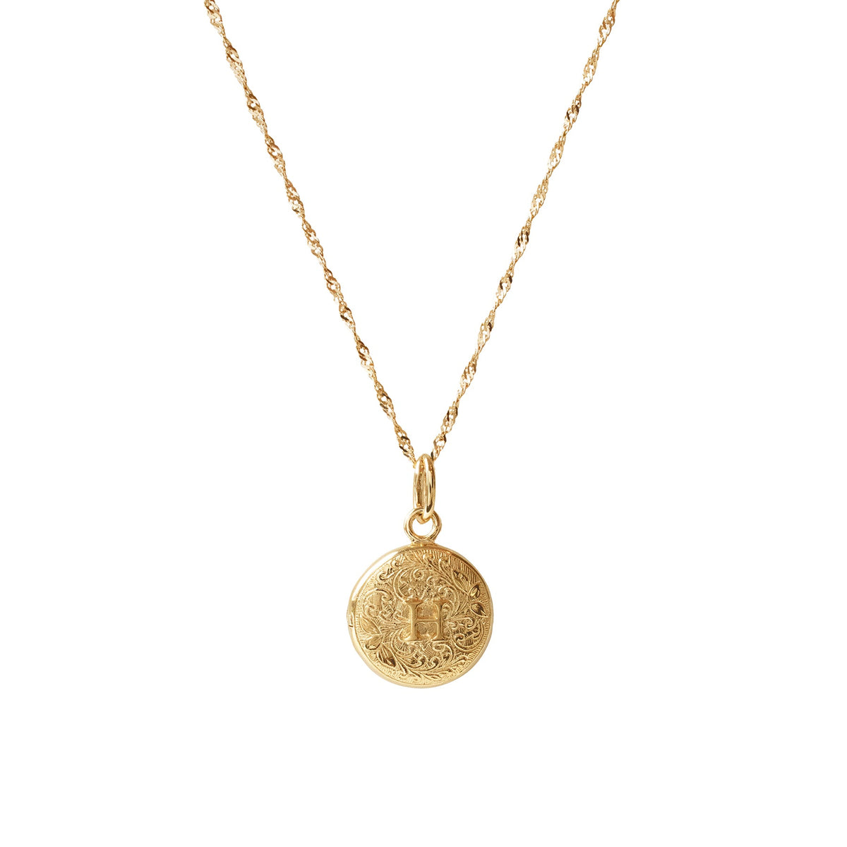 Fraiche Vintage Monogram Locket - H - SO PRETTY CARA COTTER