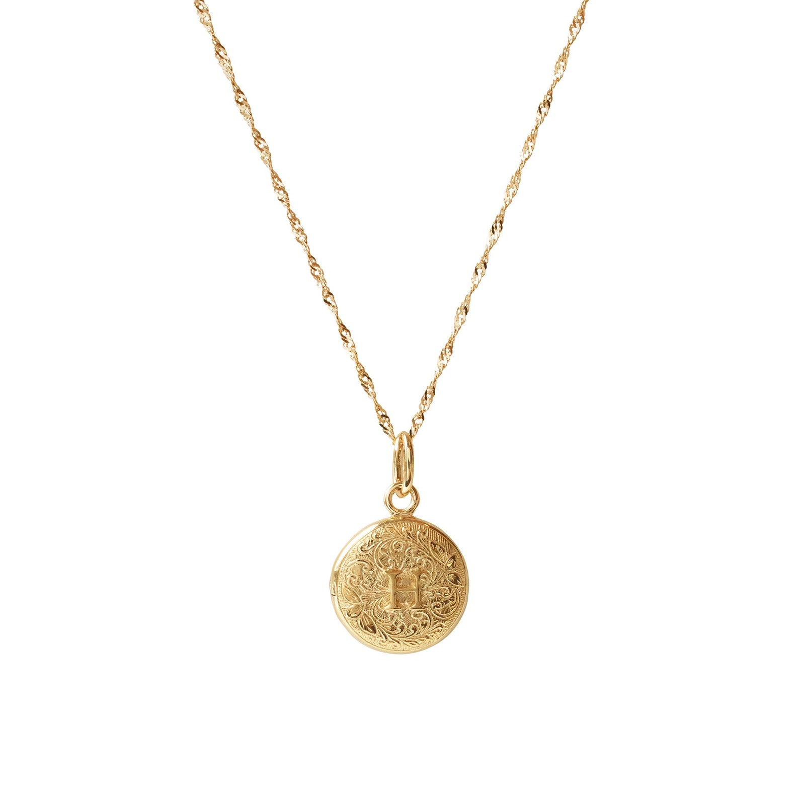 Fraiche Vintage Monogram Locket - H - SO PRETTY CARA COTTER