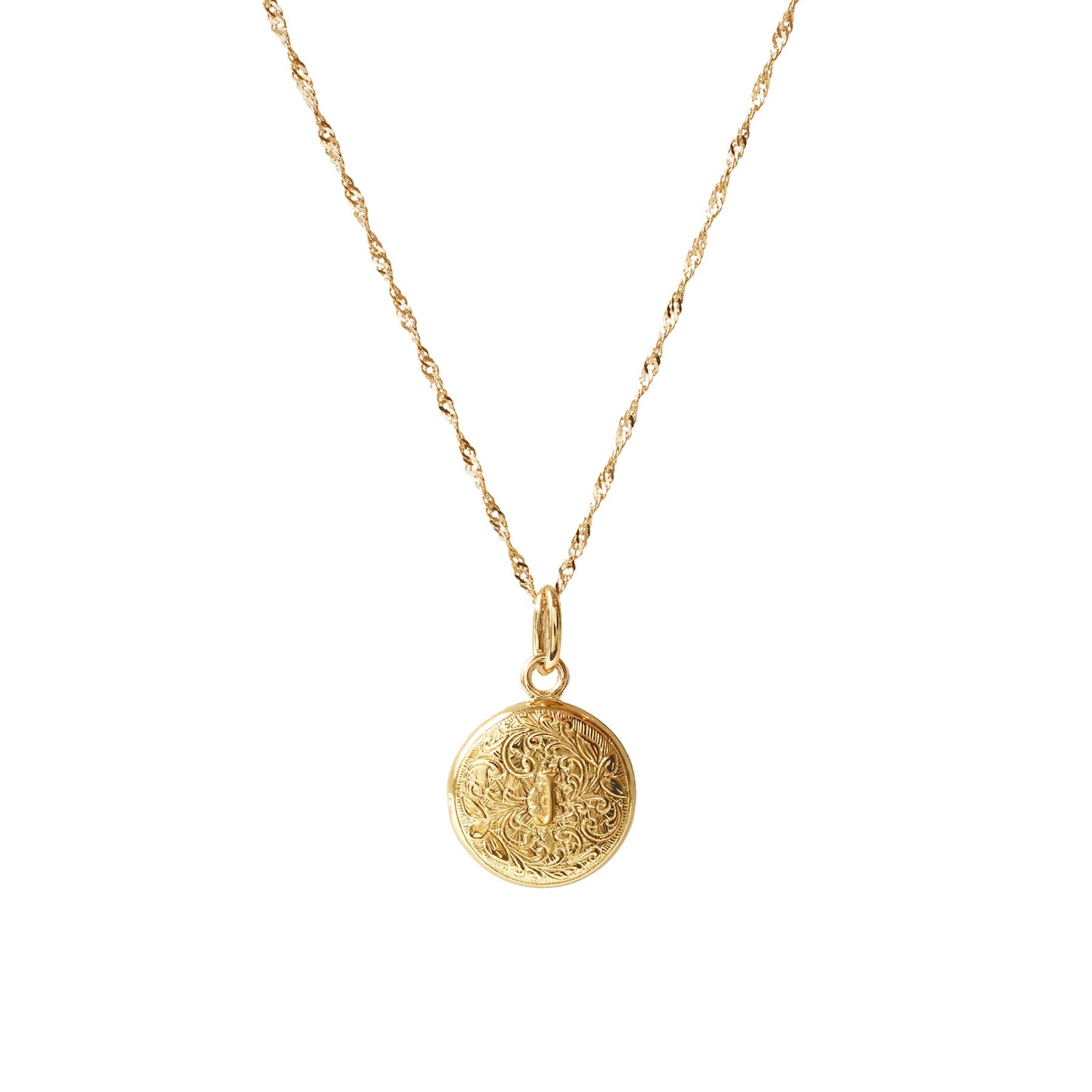 Fraiche Vintage Monogram Locket - J - SO PRETTY CARA COTTER
