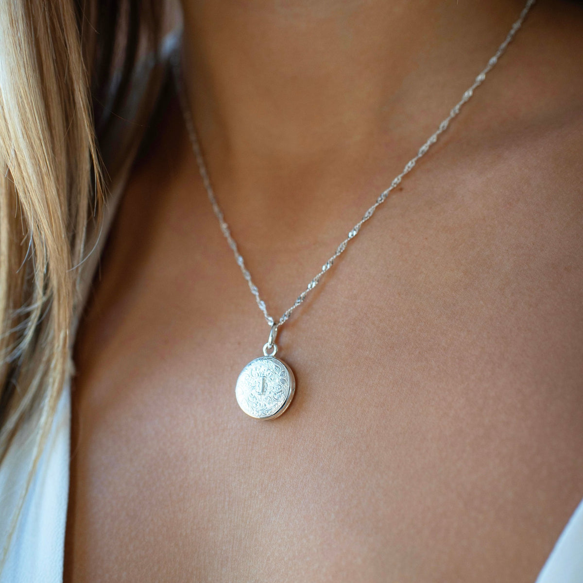 Fraiche Vintage Monogram Locket - J - SO PRETTY CARA COTTER