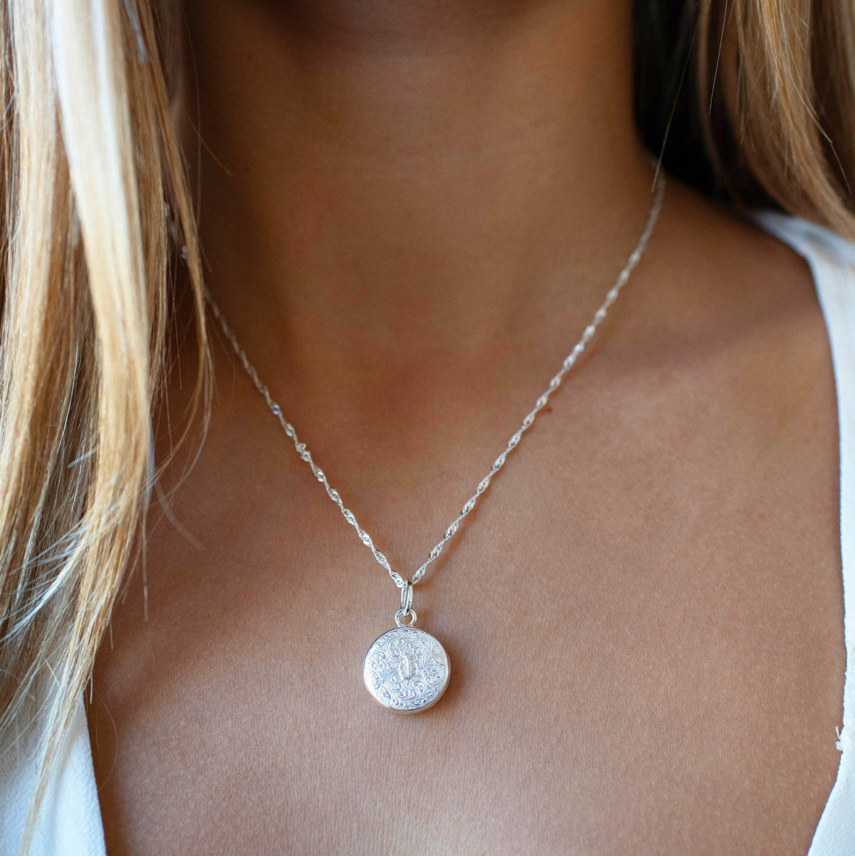 Fraiche Vintage Monogram Locket - J - SO PRETTY CARA COTTER