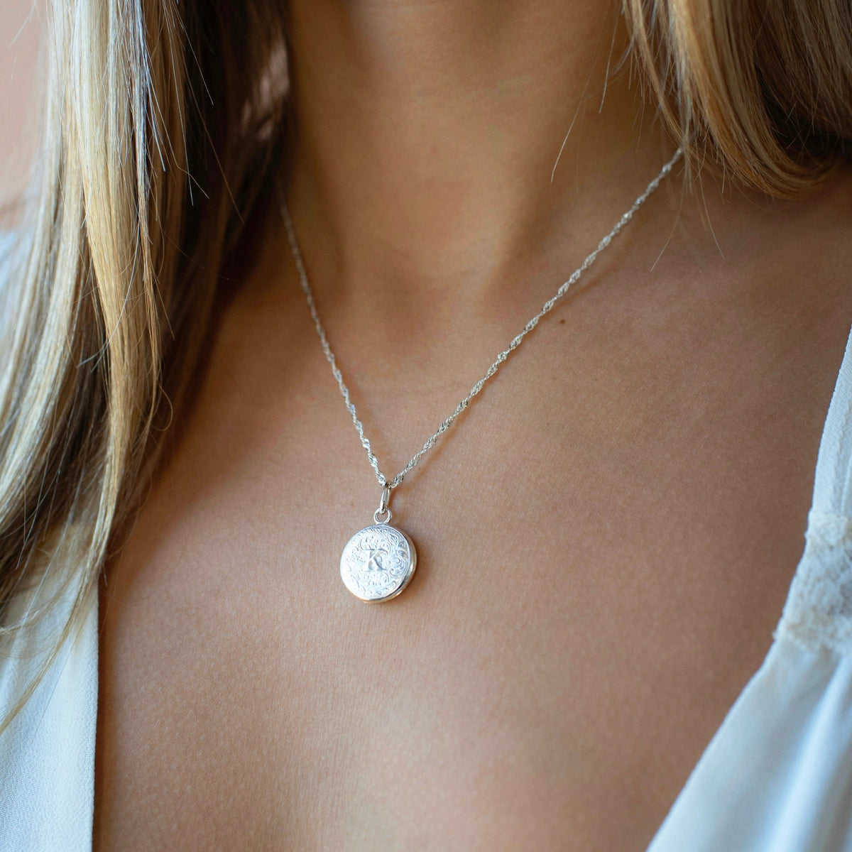 Fraiche Vintage Monogram Locket - K - SO PRETTY CARA COTTER