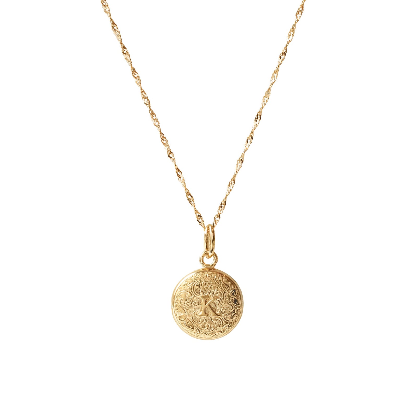 Fraiche Vintage Monogram Locket - K - SO PRETTY CARA COTTER