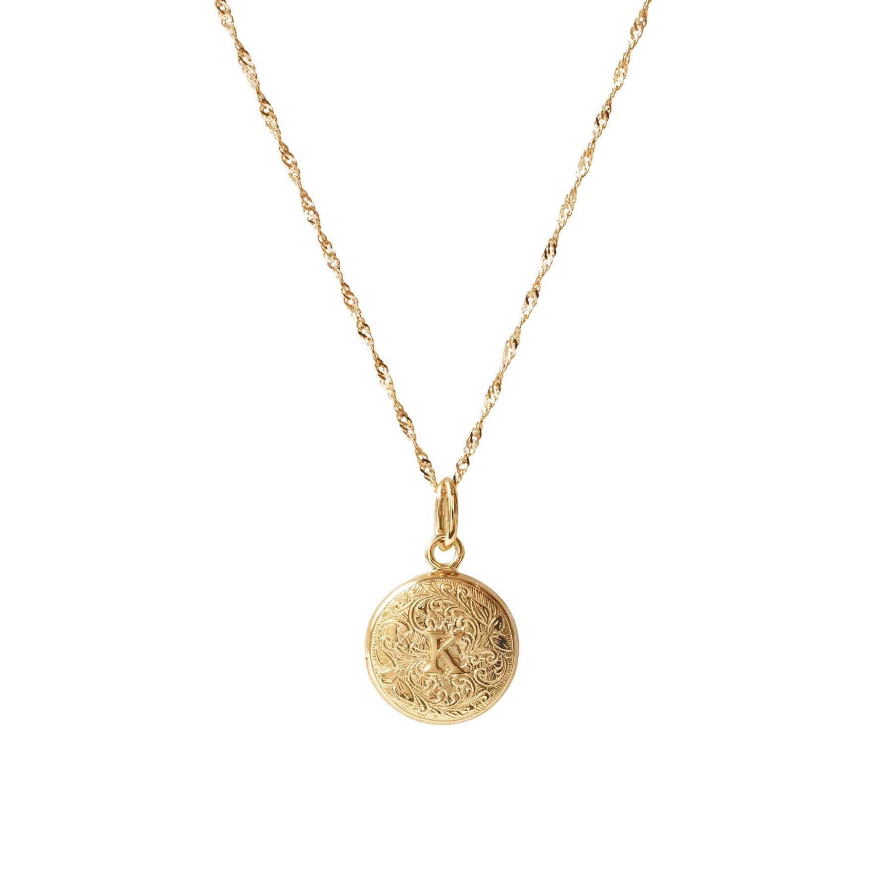 Fraiche Vintage Monogram Locket - K - SO PRETTY CARA COTTER
