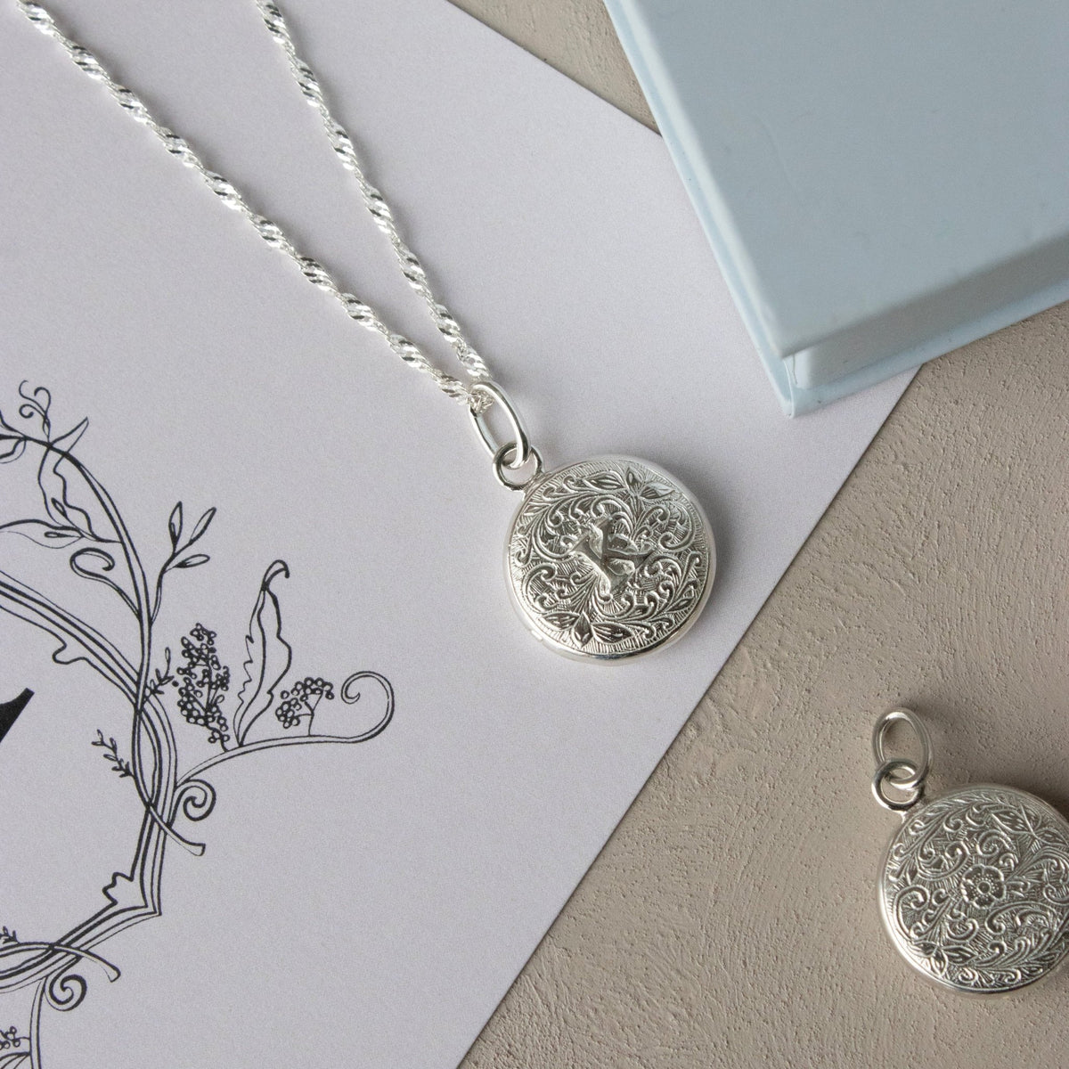 Fraiche Vintage Monogram Locket - K - SO PRETTY CARA COTTER