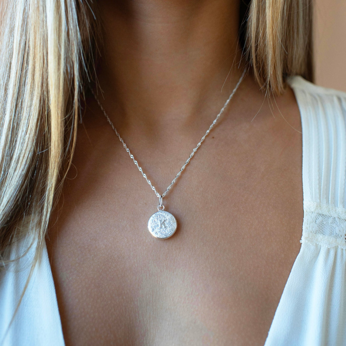 Fraiche Vintage Monogram Locket - K - SO PRETTY CARA COTTER