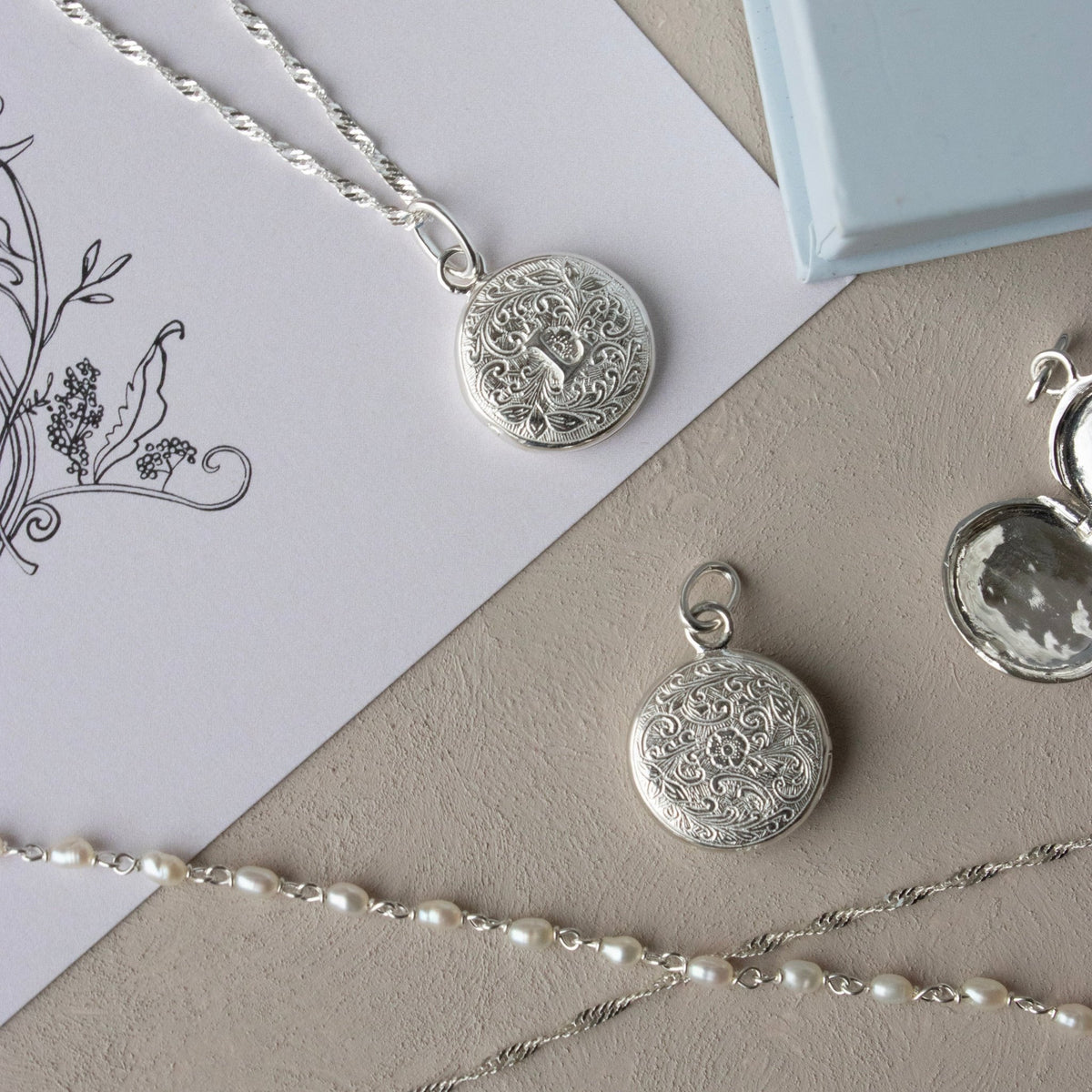 Fraiche Vintage Monogram Locket - L - SO PRETTY CARA COTTER