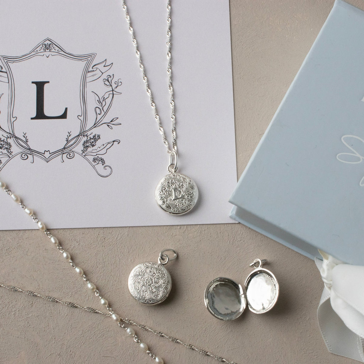 Fraiche Vintage Monogram Locket - L - SO PRETTY CARA COTTER