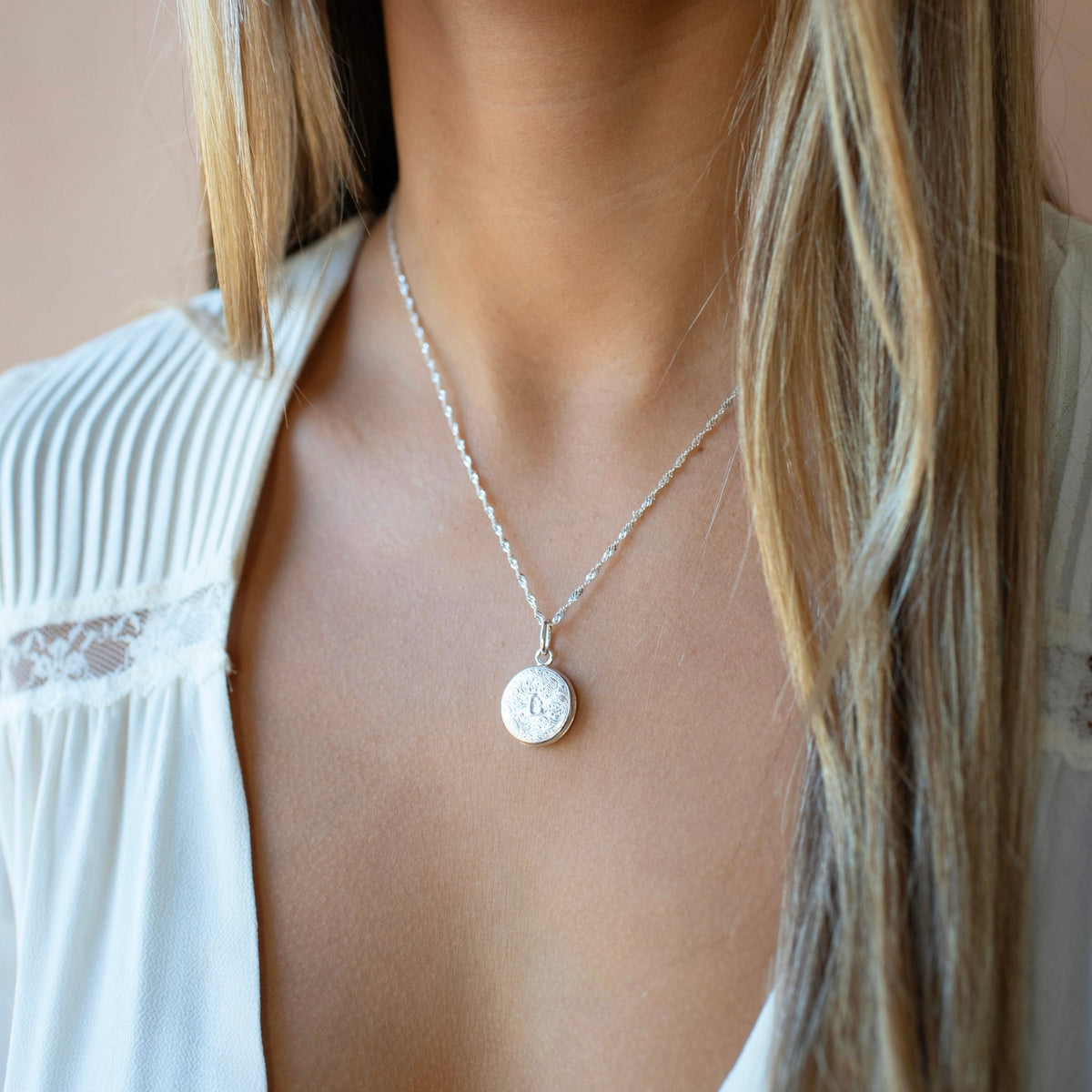 Fraiche Vintage Monogram Locket - L - SO PRETTY CARA COTTER