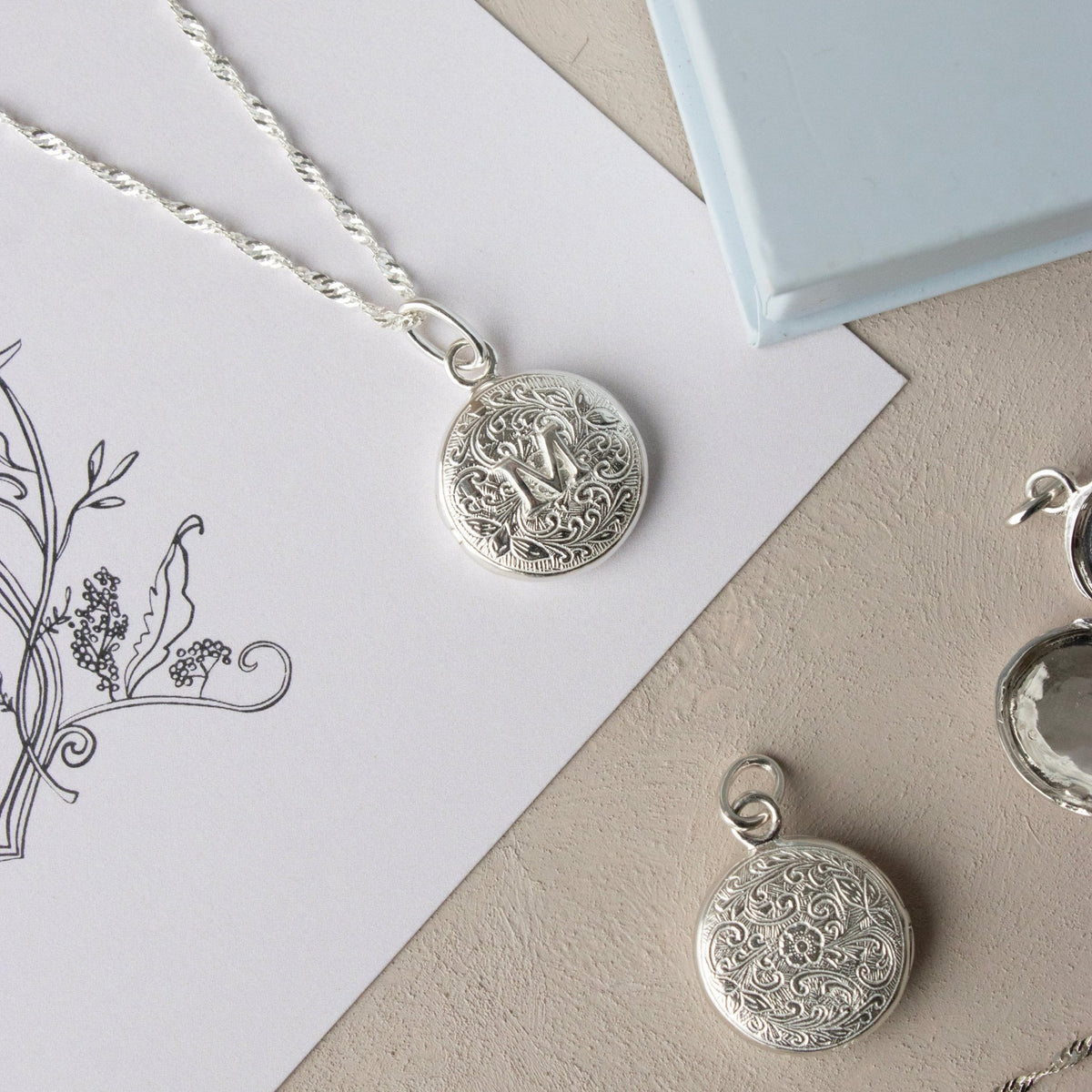 Fraiche Vintage Monogram Locket - M - SO PRETTY CARA COTTER